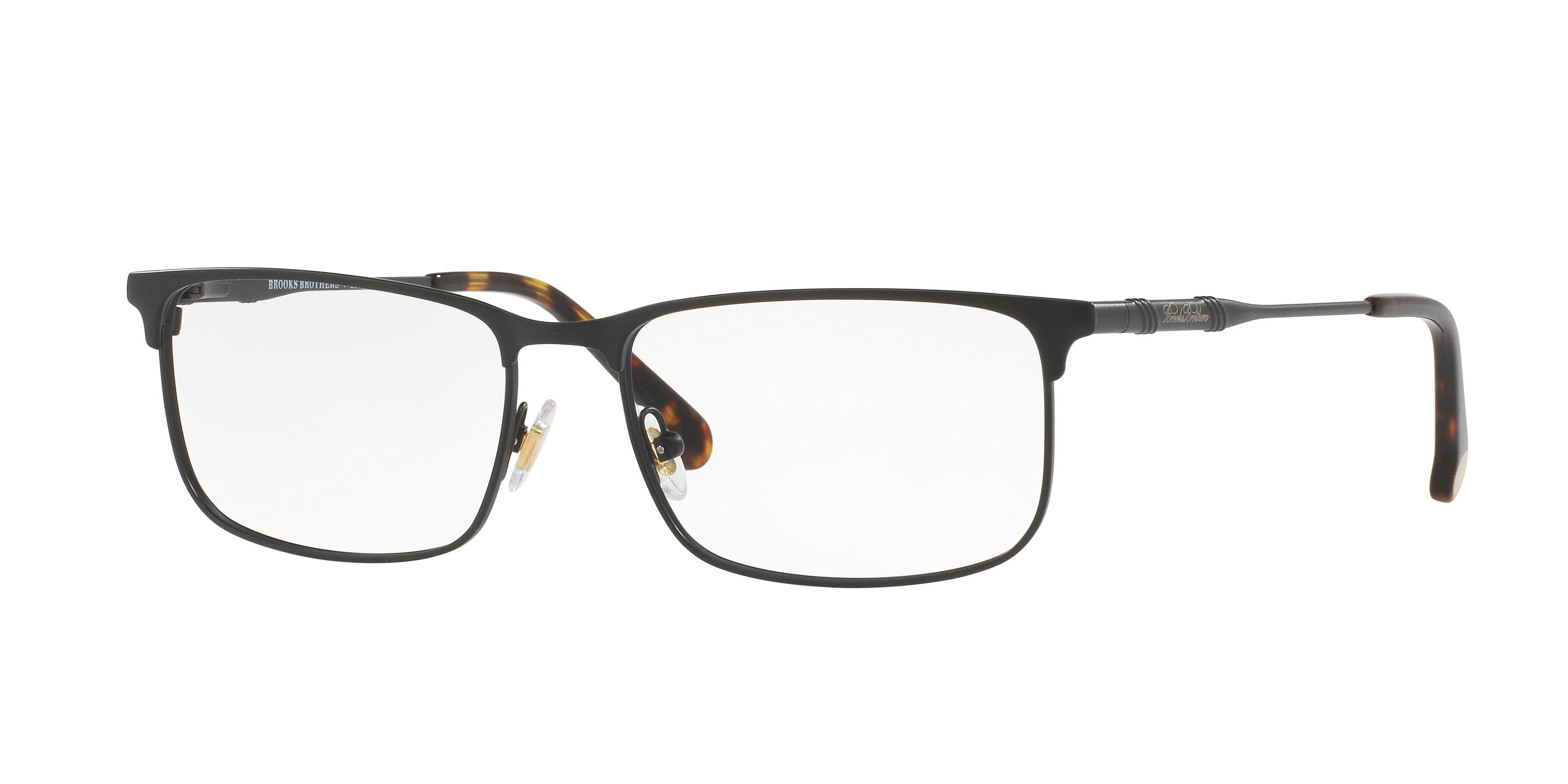 Brooks Brothers BB1046 Rectangle Eyeglasses  1536-Black 53-140-16 - Color Map Black