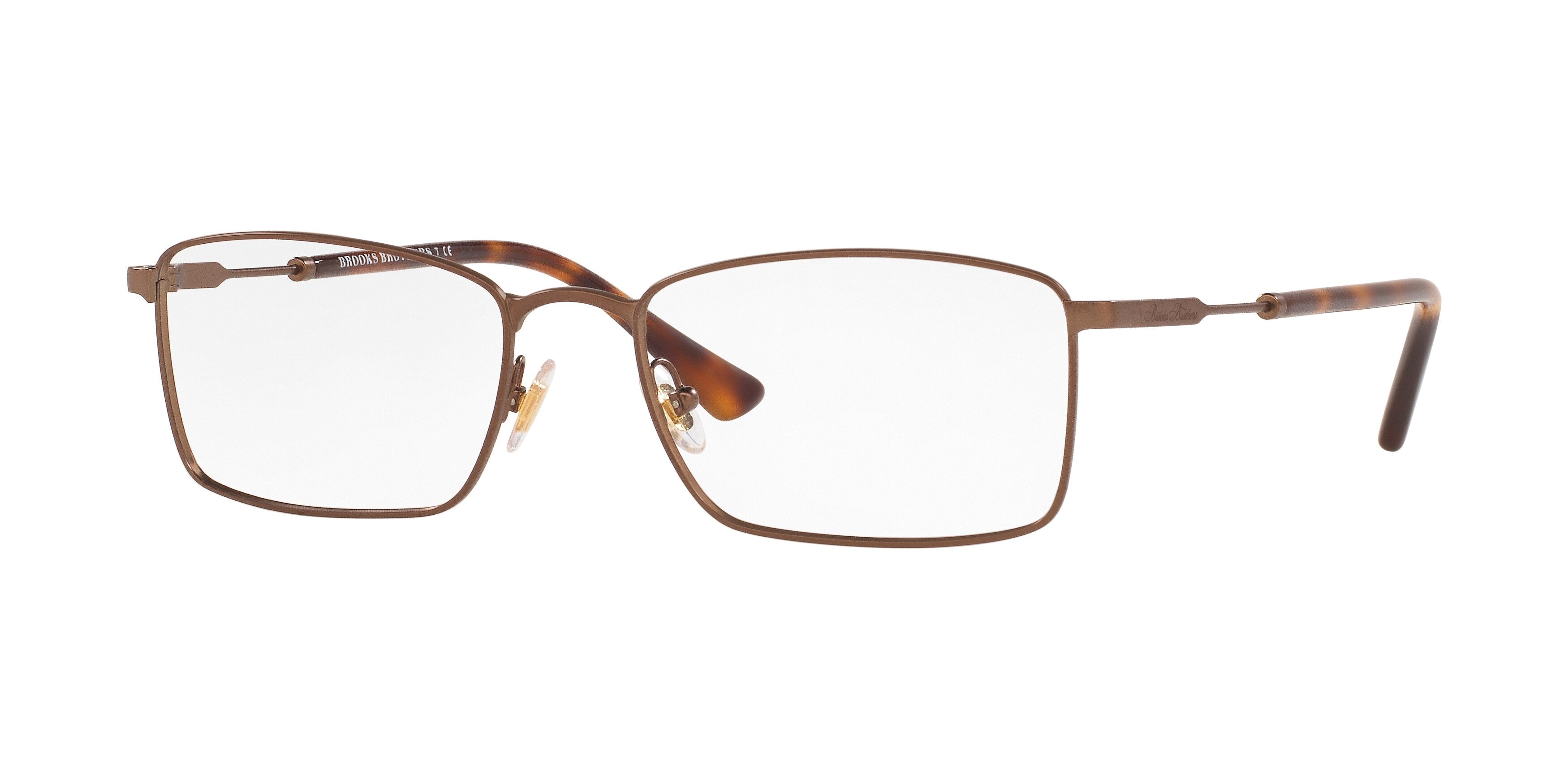 Brooks Brothers BB1073T Rectangle Eyeglasses  1543T-Brown 56-145-18 - Color Map Brown