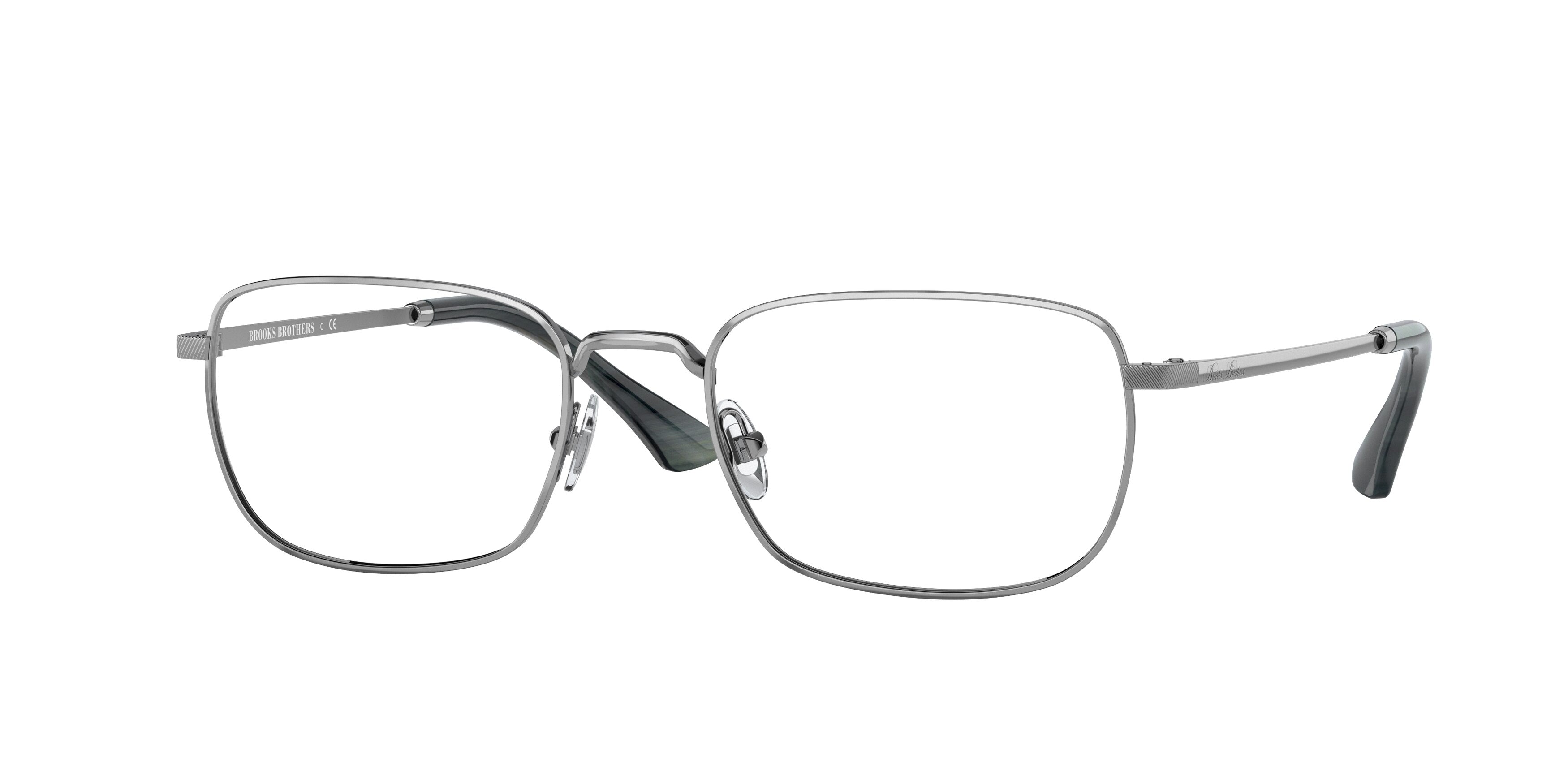 Brooks Brothers BB1086 Phantos Eyeglasses  1014-Shiny Silver 54-145-19 - Color Map Silver