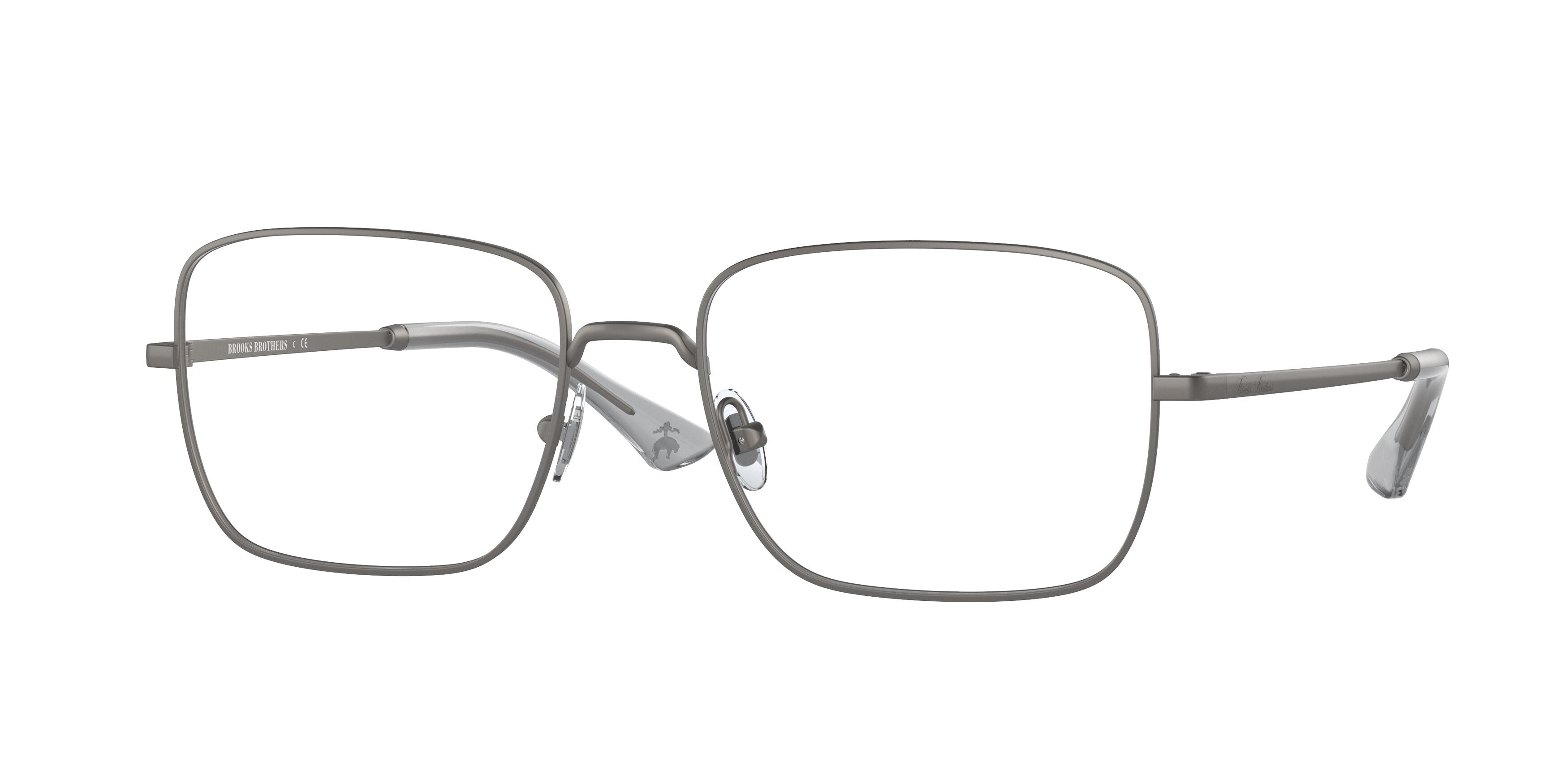 Brooks Brothers BB1089 Square Eyeglasses  1509-Matte Gunmetal 56-145-18 - Color Map Grey