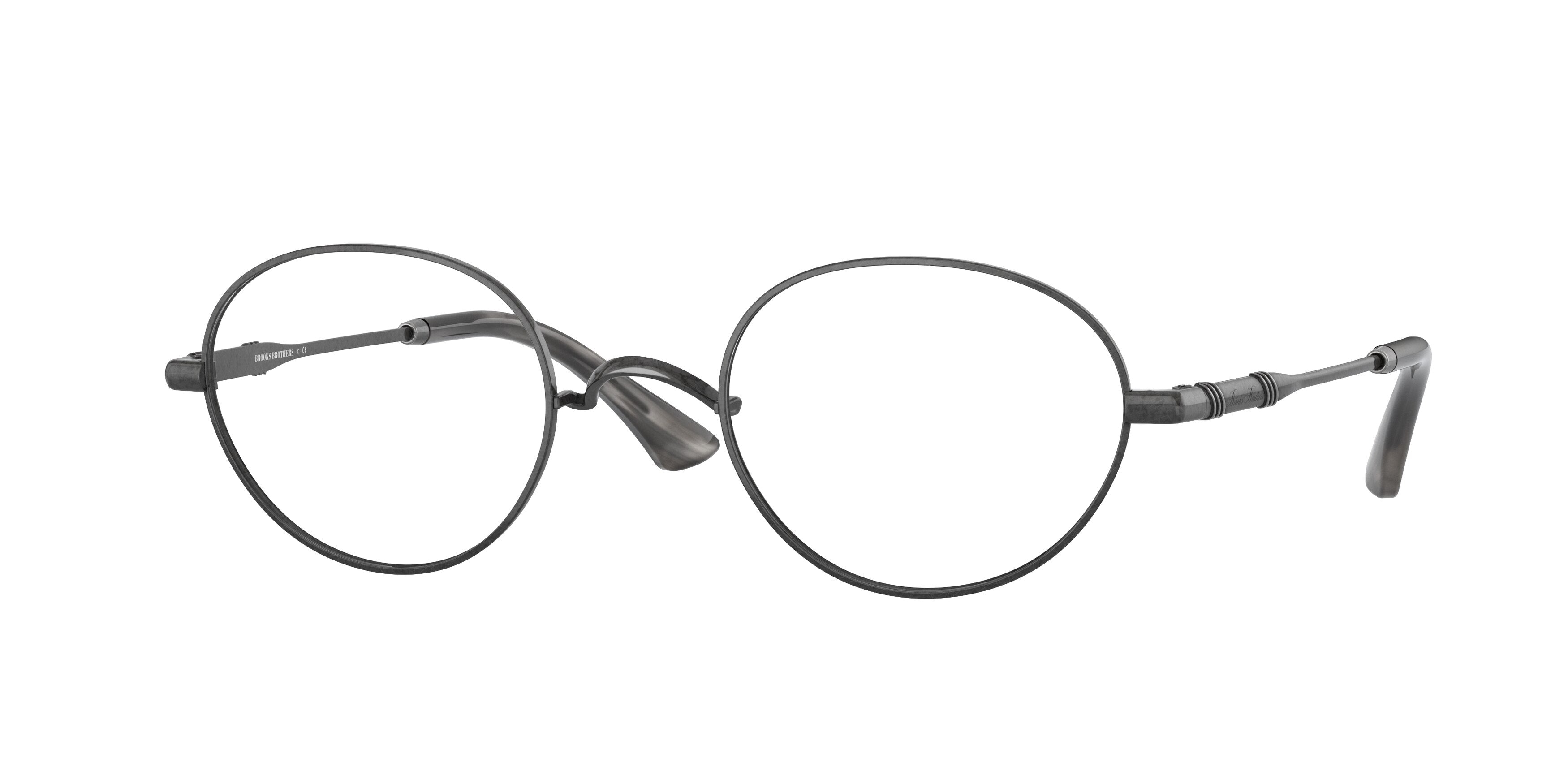 Brooks Brothers BB1091 Oval Eyeglasses  1302-Antique Silver 50-145-23 - Color Map Silver