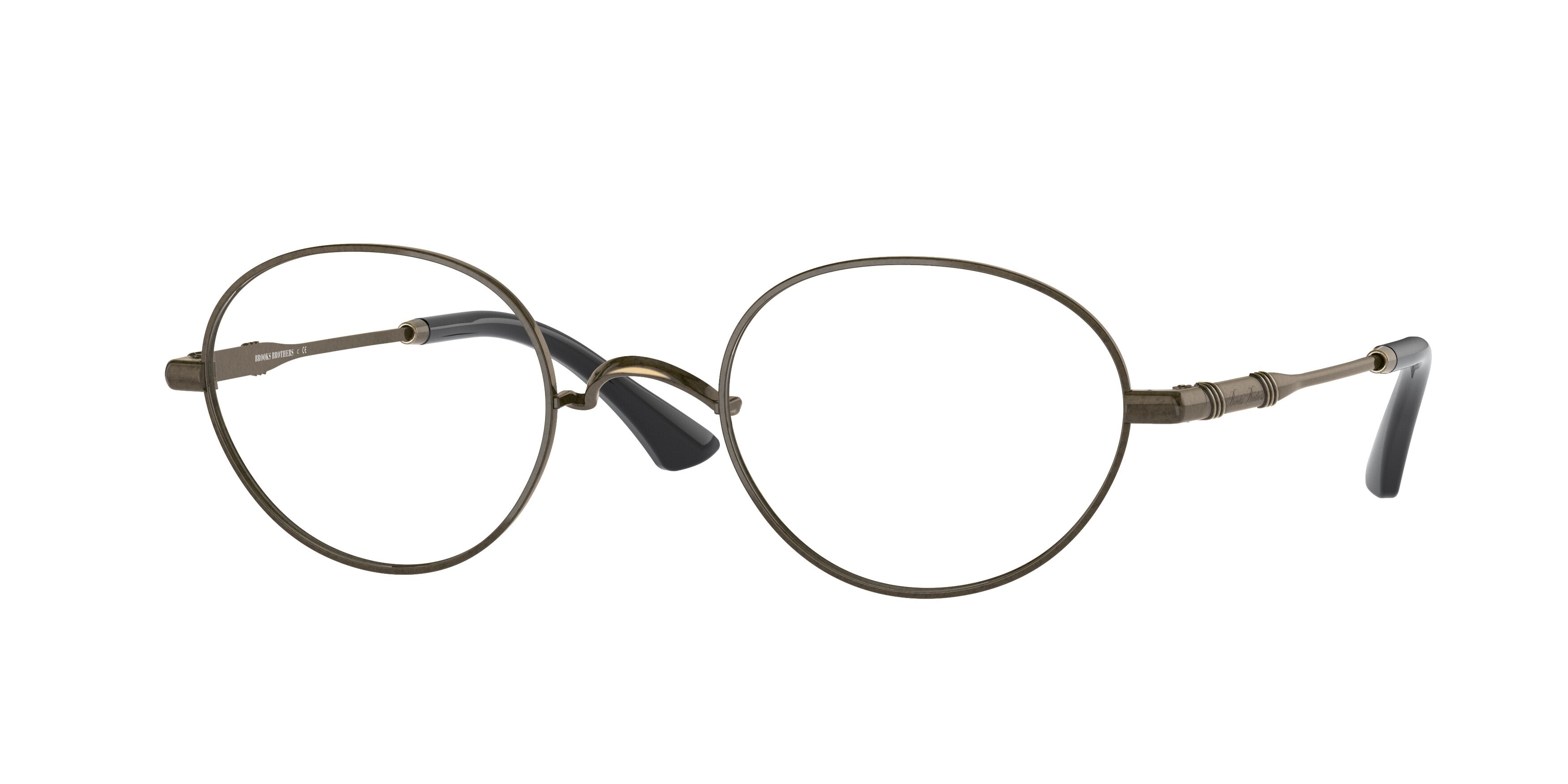 Brooks Brothers BB1091 Oval Eyeglasses  1527-Antique Gold 50-145-23 - Color Map Gold
