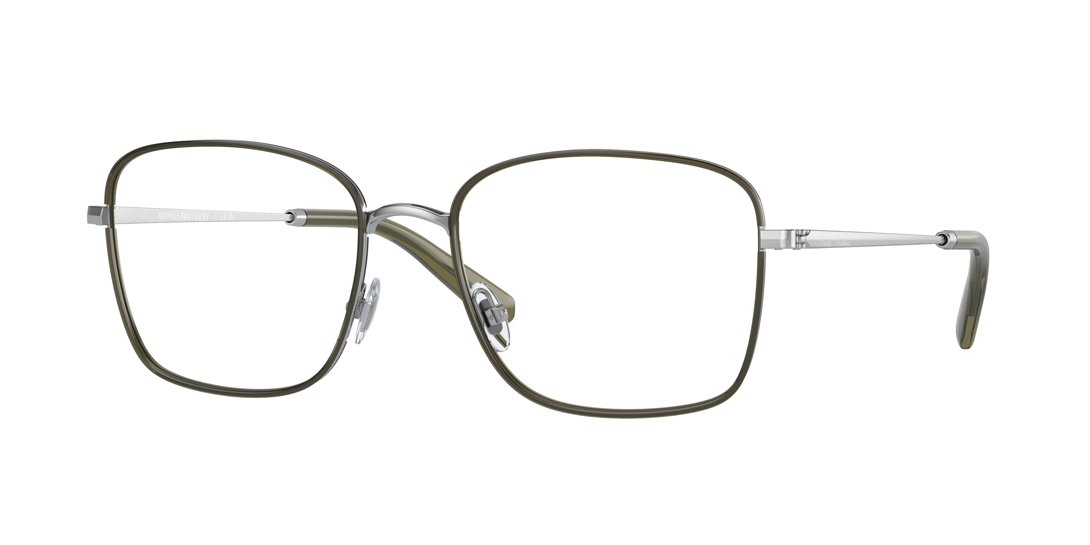 Brooks Brothers BB1105J Square Eyeglasses  1025-Silver 55-145-19 - Color Map Silver