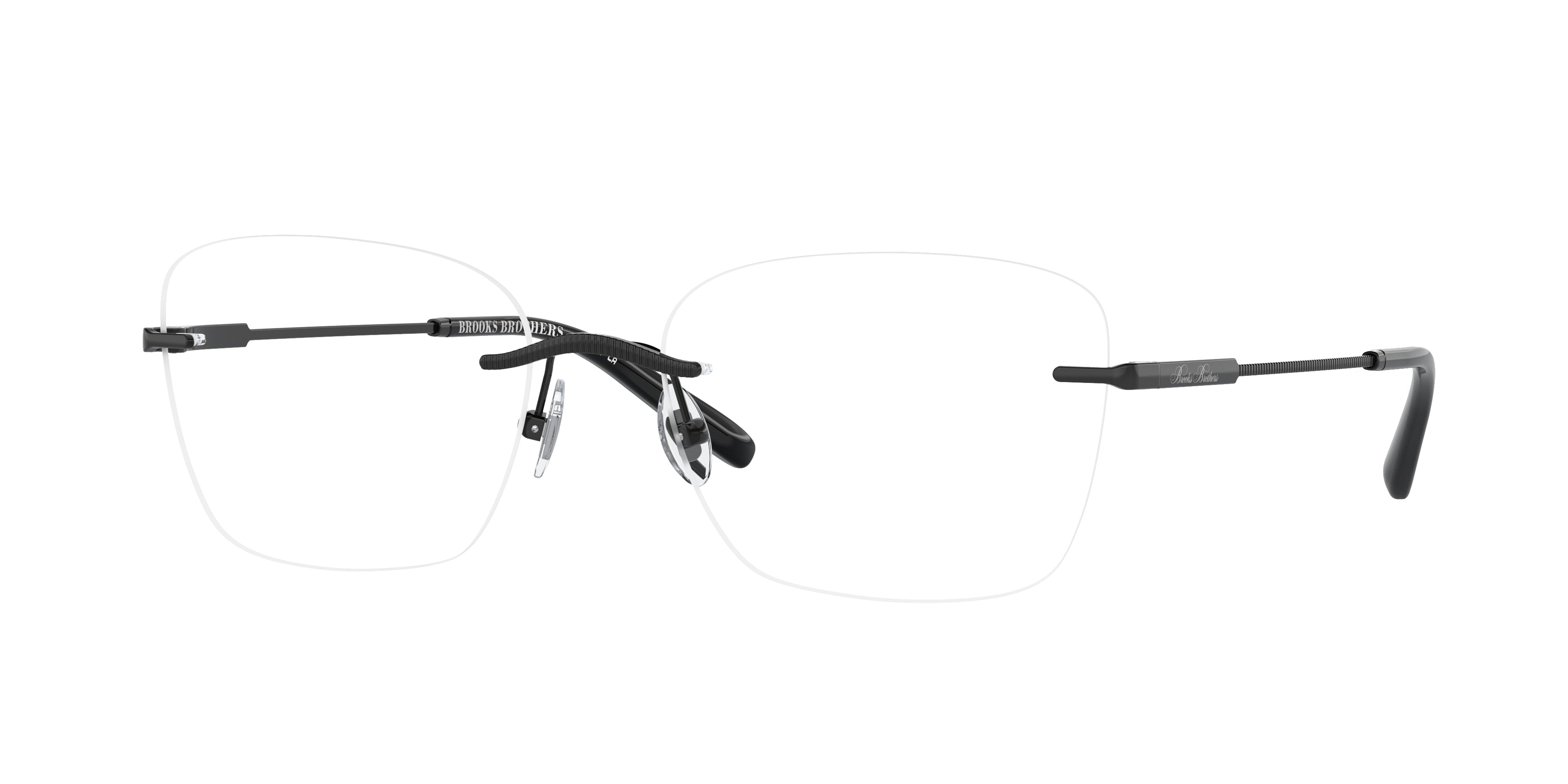 Brooks Brothers BB1107T Rectangle Eyeglasses  1040-Shiny Black 57-145-18 - Color Map Black
