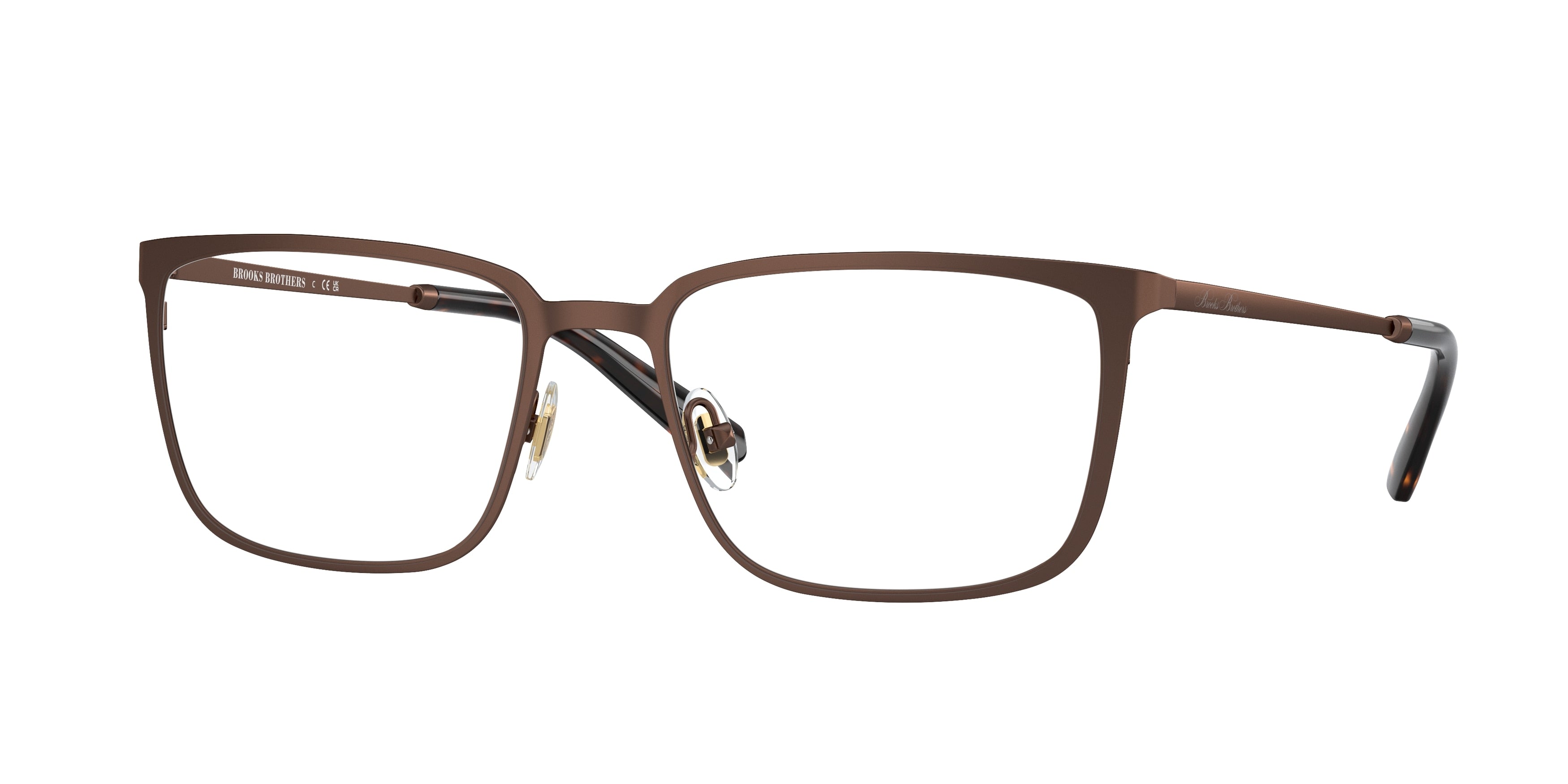 Brooks Brothers BB1110 Rectangle Eyeglasses  1021-Matte Bronze 56-145-19 - Color Map Copper