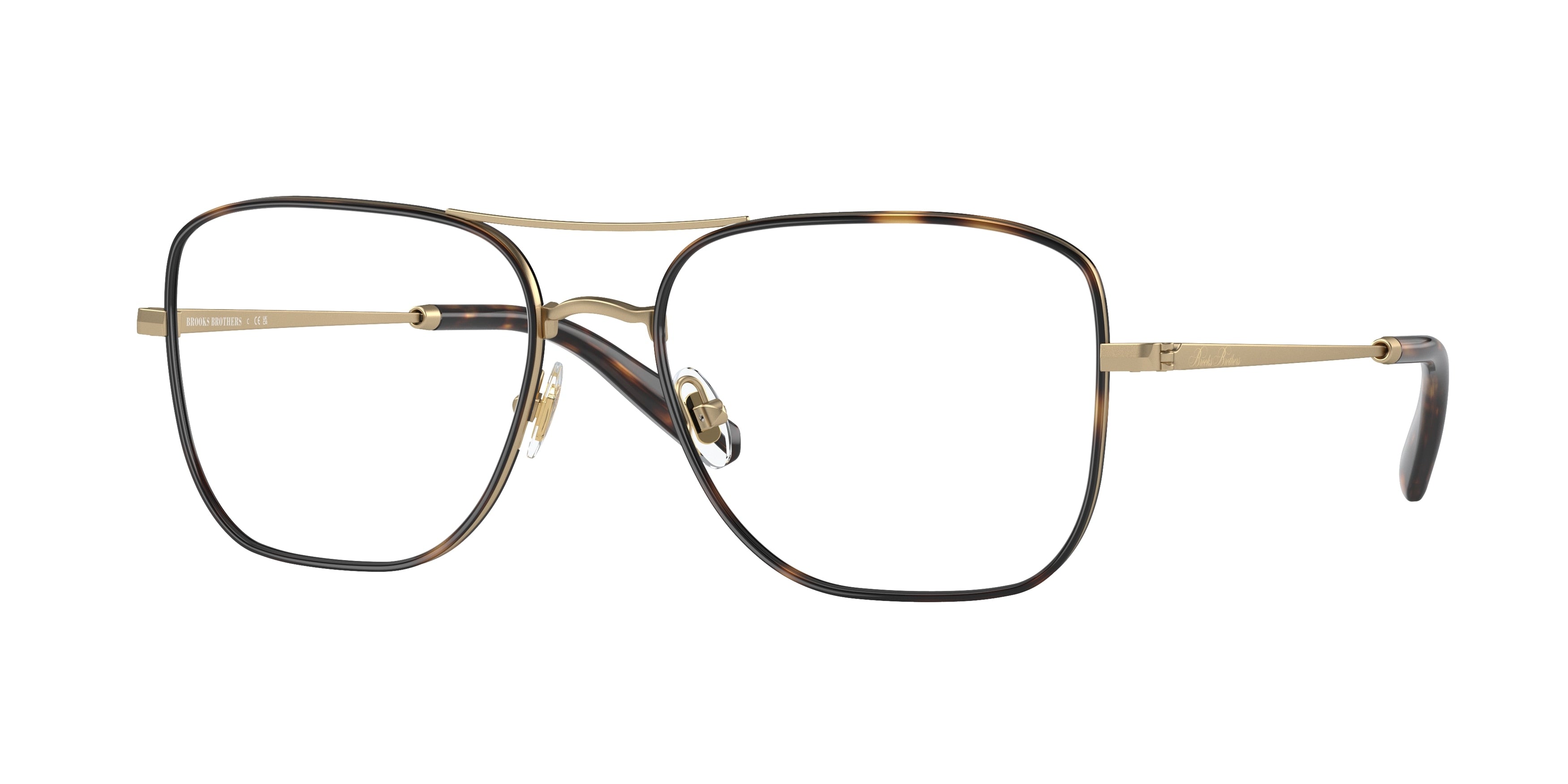 Brooks Brothers BB1114J Pilot Eyeglasses  1026-Light Gold 55-145-18 - Color Map Gold