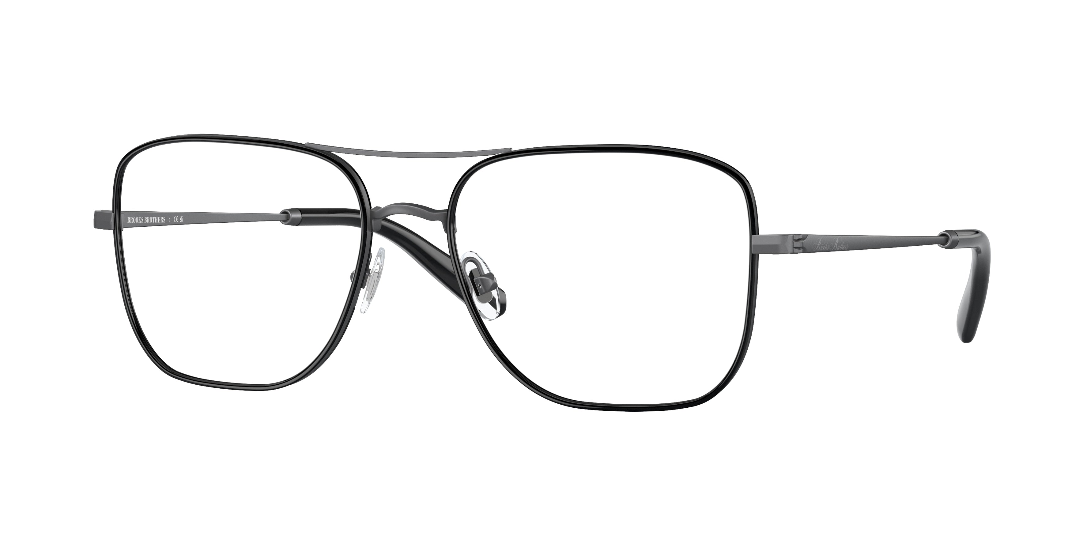 Brooks Brothers BB1114J Pilot Eyeglasses  1035-Matte Gunmetal 55-145-18 - Color Map Grey