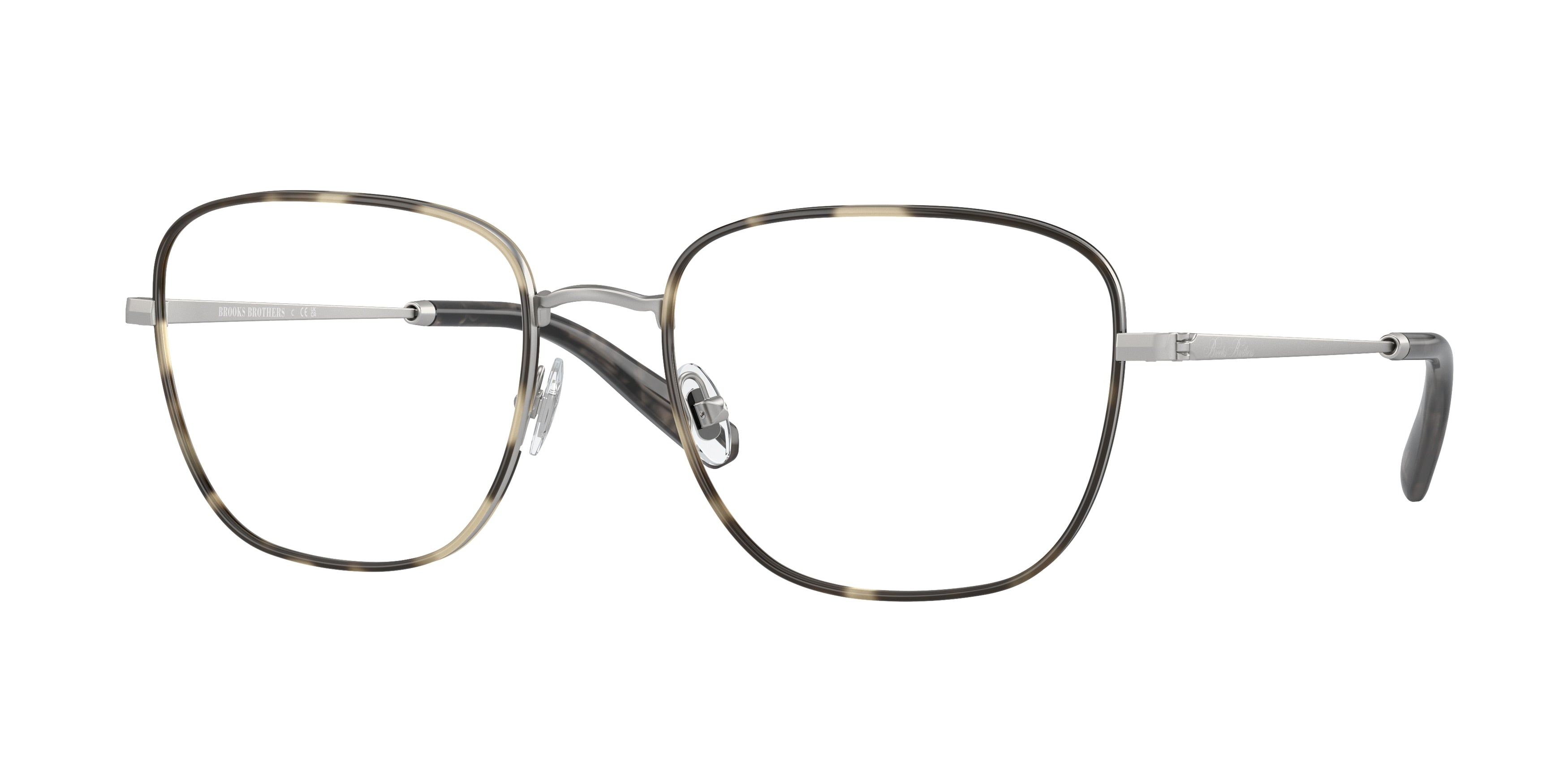 Brooks Brothers BB1115J Square Eyeglasses  1032-Matte Silver 56-145-20 - Color Map Silver
