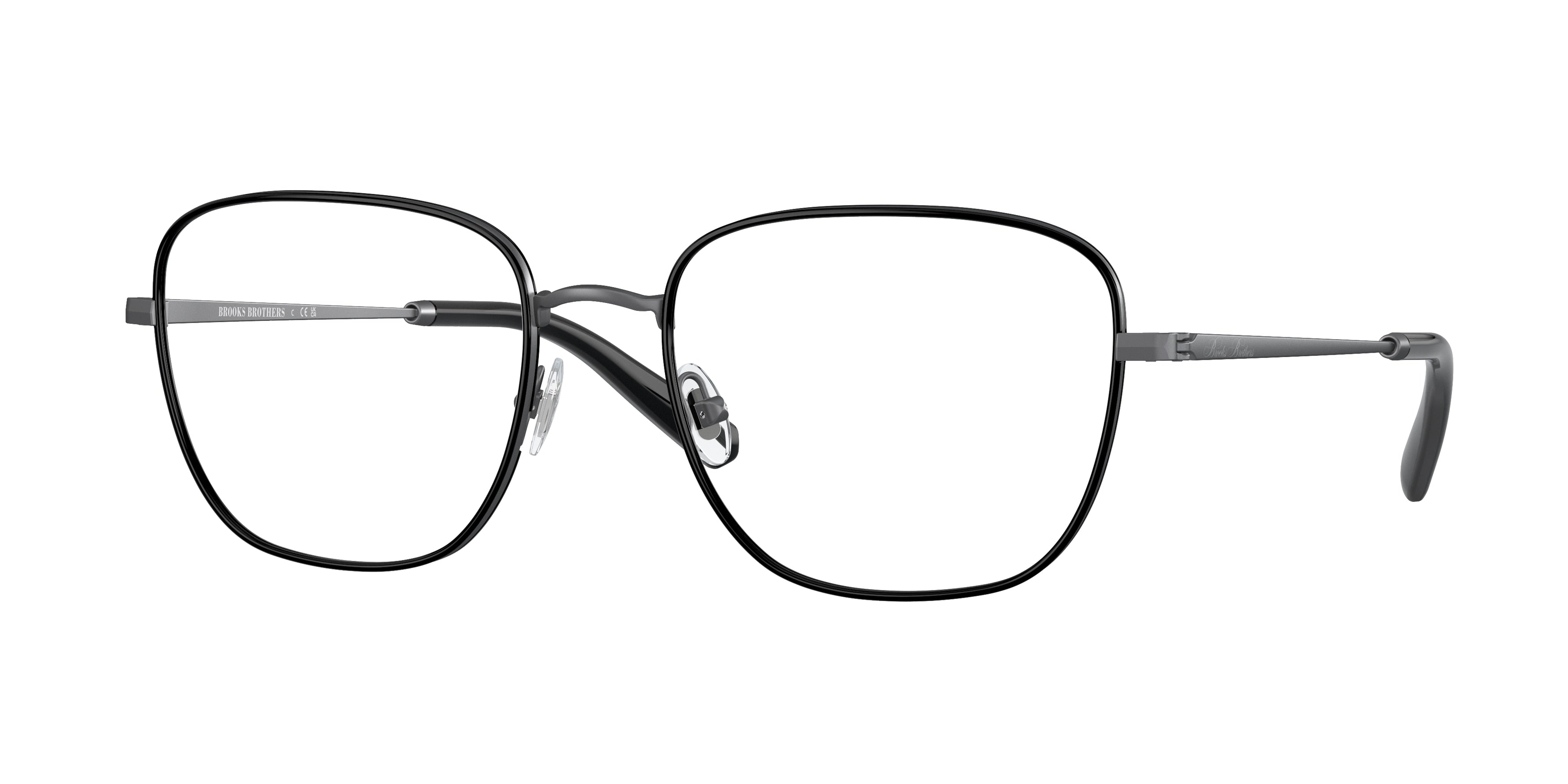 Brooks Brothers BB1115J Square Eyeglasses  1035-Matte Gunmetal 56-145-20 - Color Map Grey
