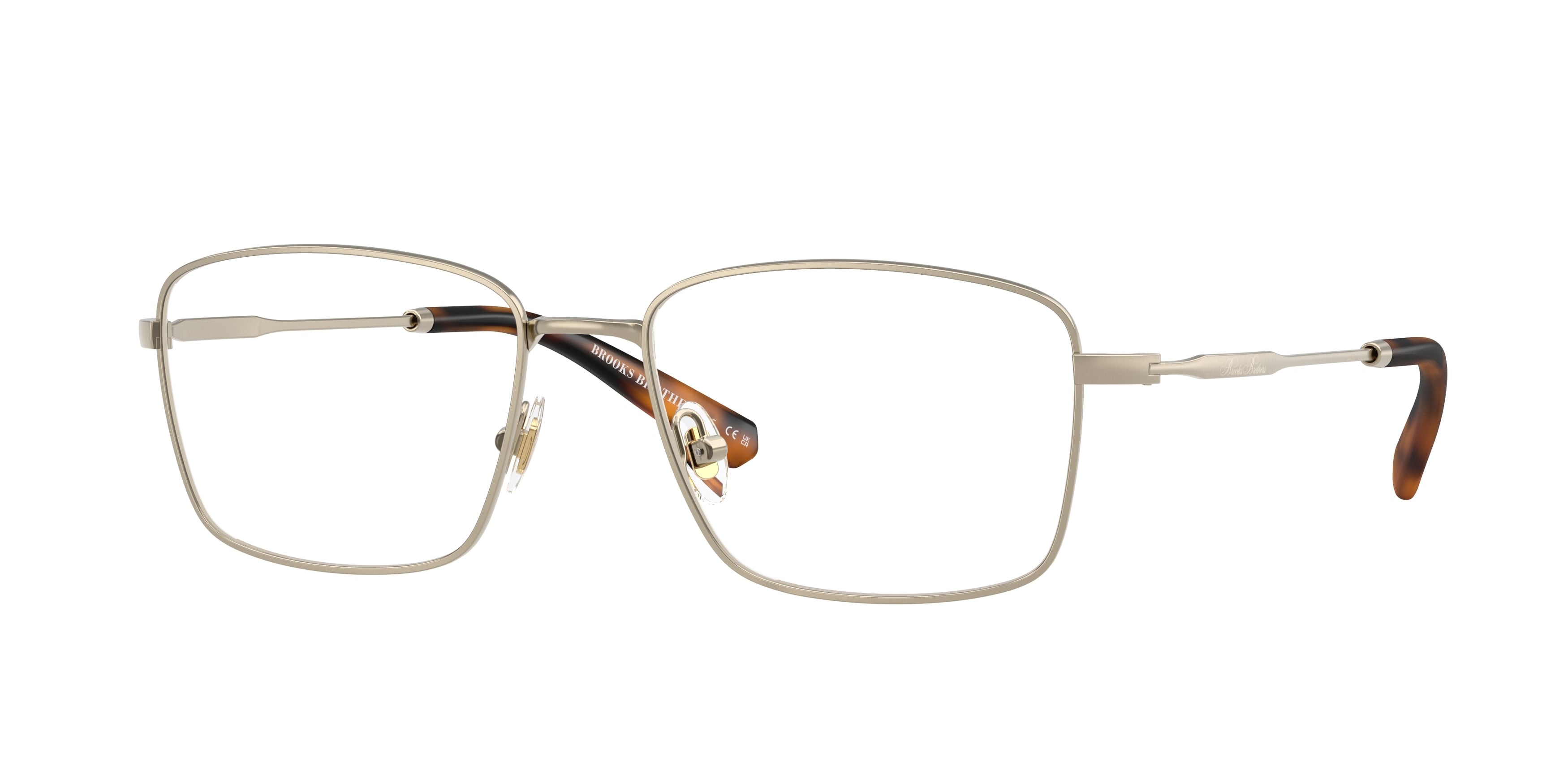 Brooks Brothers BB1118 Rectangle Eyeglasses  1026-Matte Gold 55-145-17 - Color Map Gold