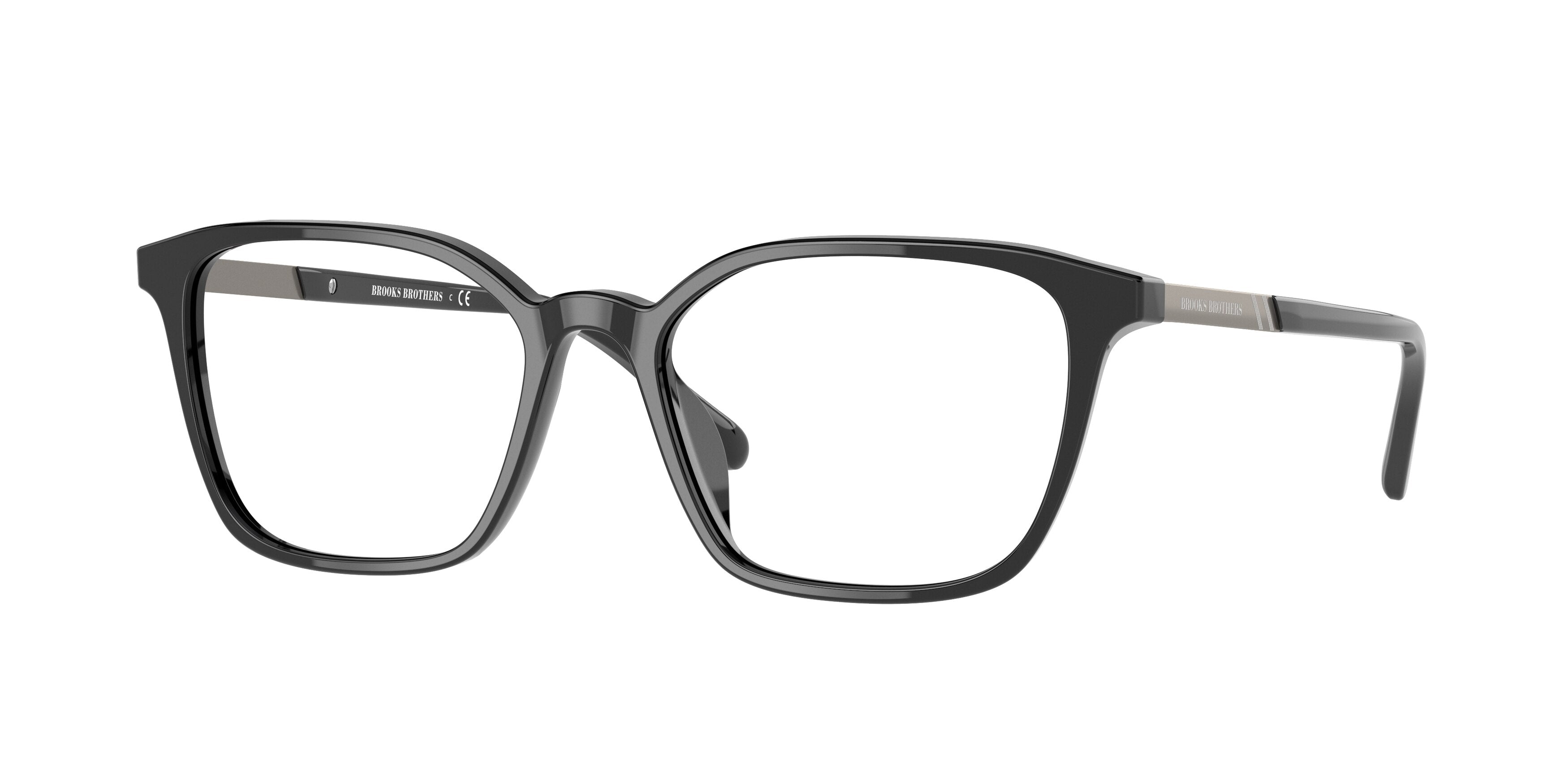 Brooks Brothers BB2054 Square Eyeglasses  6000-Black 53-145-17 - Color Map Black