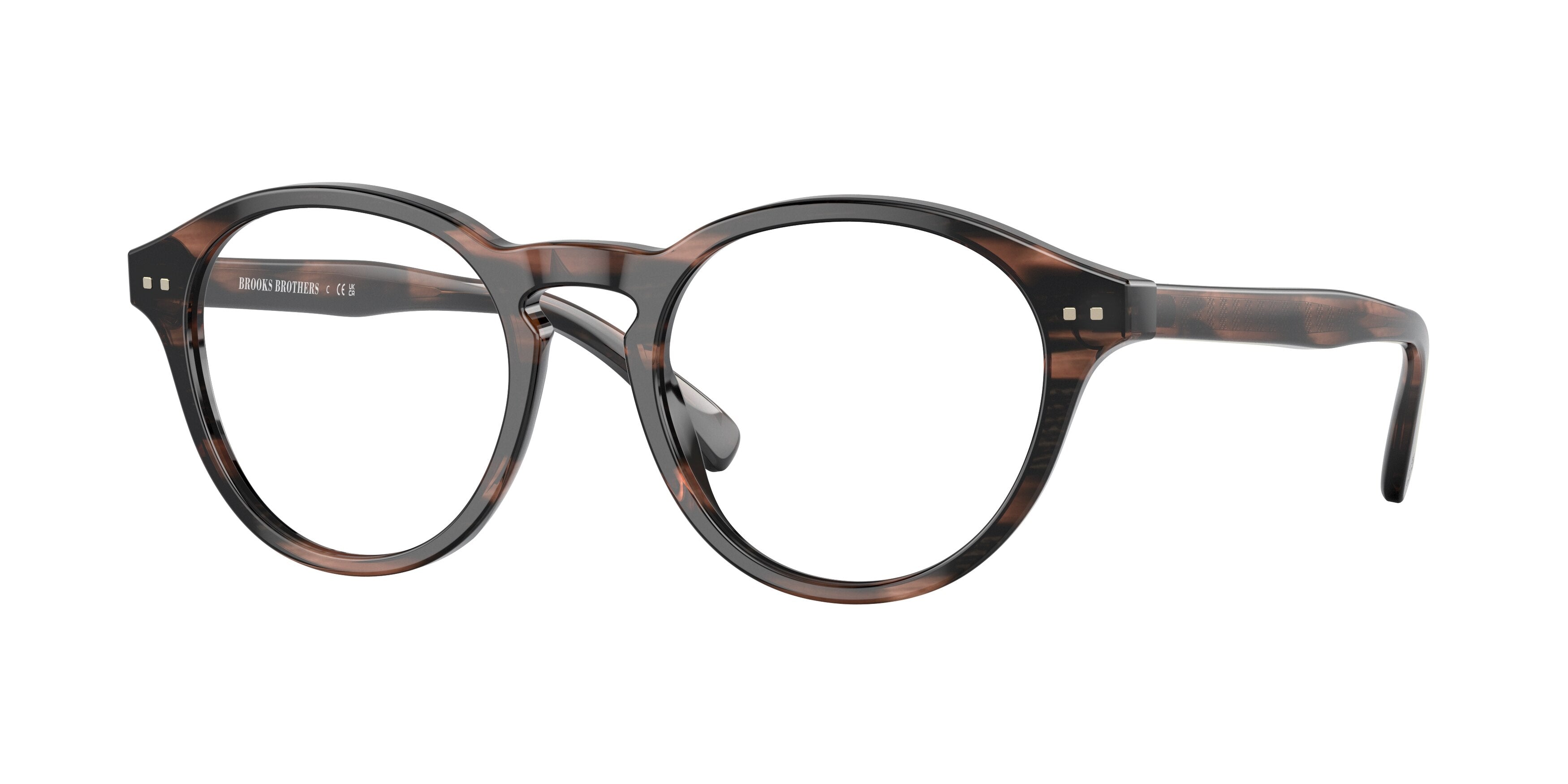 Brooks Brothers BB2056 Phantos Eyeglasses  6154-Transaprent Bordeaux Horn 50-145-19 - Color Map Red