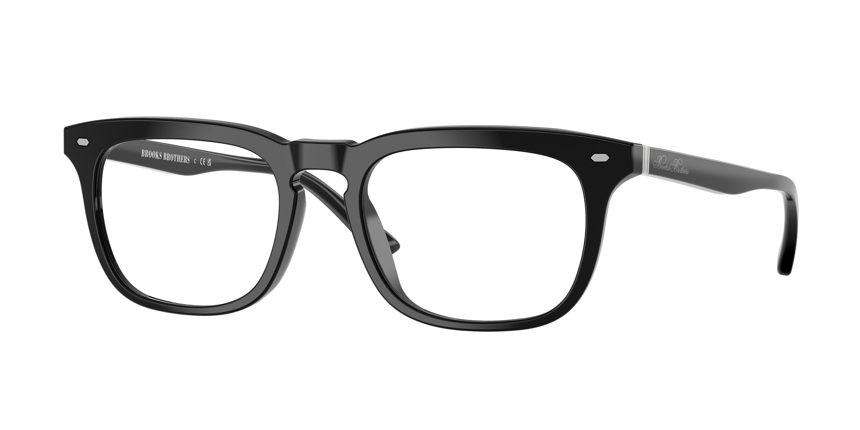 Brooks Brothers BB2067U Rectangle Eyeglasses  6064-Black 53-145-19 - Color Map Black