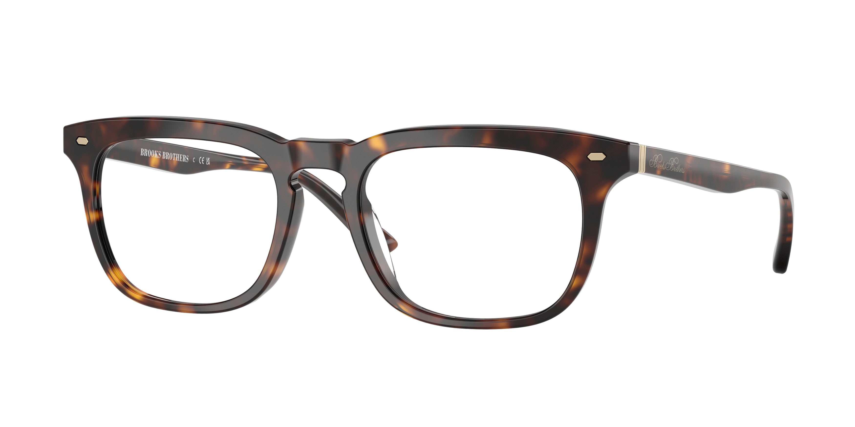 Brooks Brothers BB2067U Rectangle Eyeglasses  6161-Dark Tort 53-145-19 - Color Map Tortoise