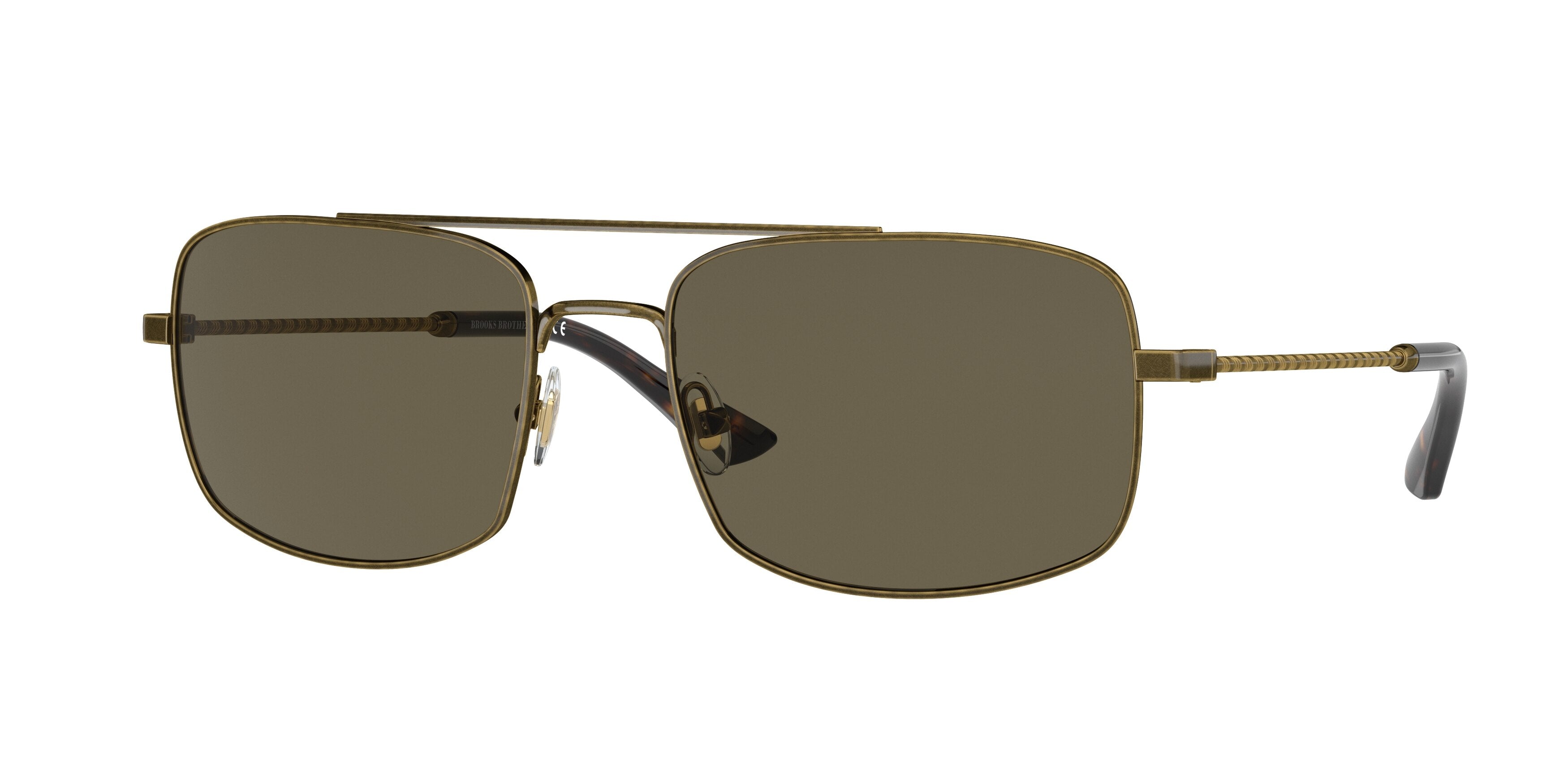 Brooks Brothers BB4060 Pilot Sunglasses  15273-Antique Gold 58-145-19 - Color Map Gold
