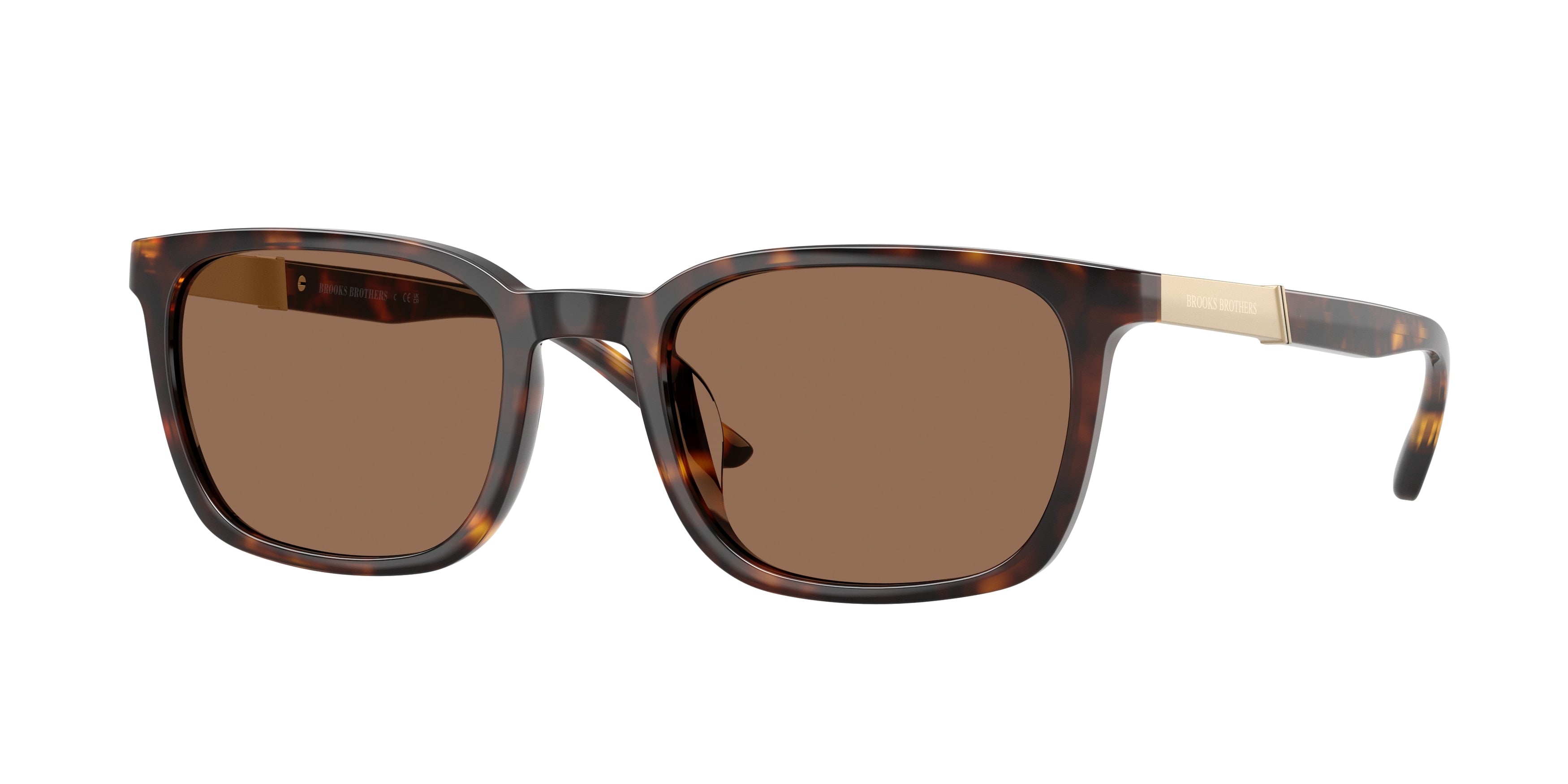 Brooks Brothers BB5054U Rectangle Sunglasses  616173-Dark Tort 53-145-19 - Color Map Tortoise