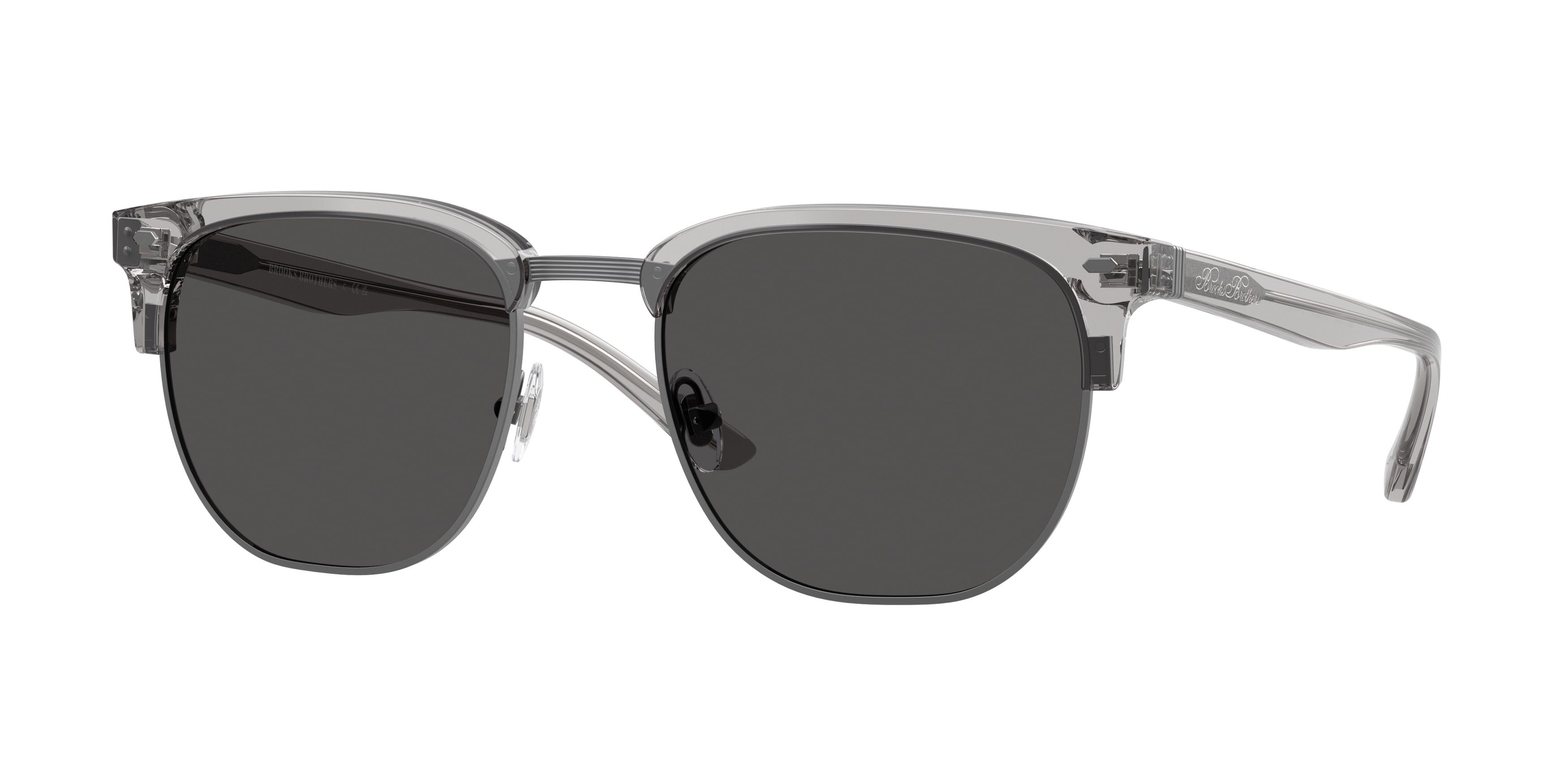 Brooks Brothers BB5056 Square Sunglasses  616887-Grey Transparent 54-145-20 - Color Map Grey
