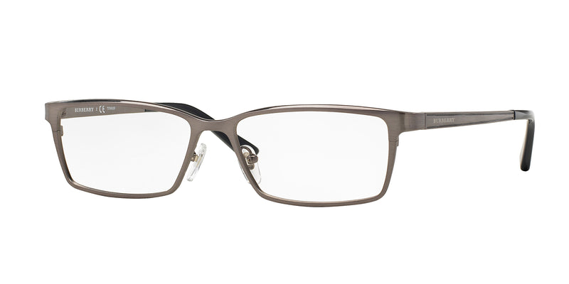 Burberry BE1292TD Rectangle Eyeglasses  1008-Brushed Gunmetal 55-145-15 - Color Map Grey