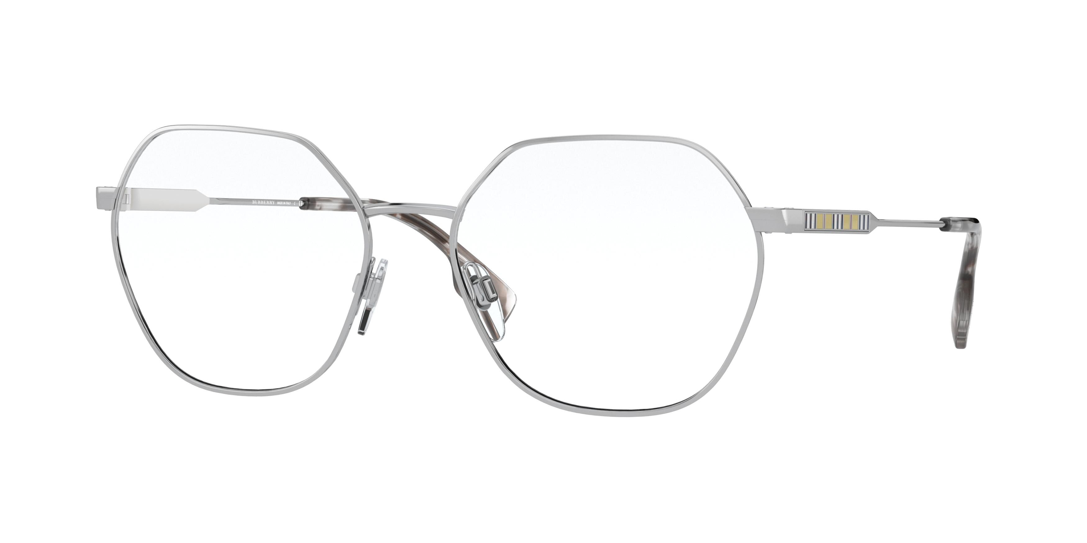 Burberry ERIN BE1350 Irregular Eyeglasses  1005-Silver 54-140-17 - Color Map Silver