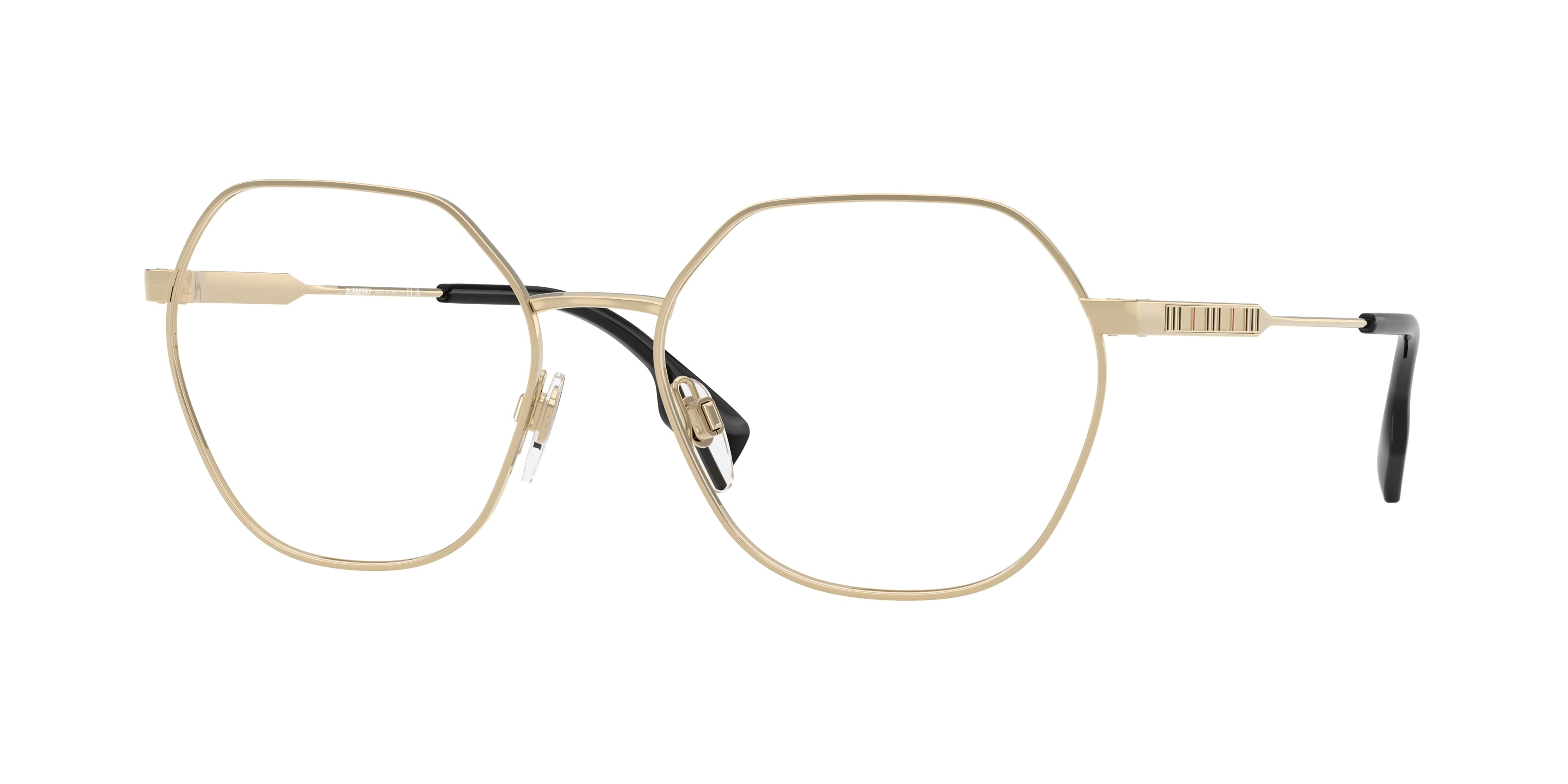 Burberry ERIN BE1350 Irregular Eyeglasses  1109-Light Gold 56-140-17 - Color Map Gold