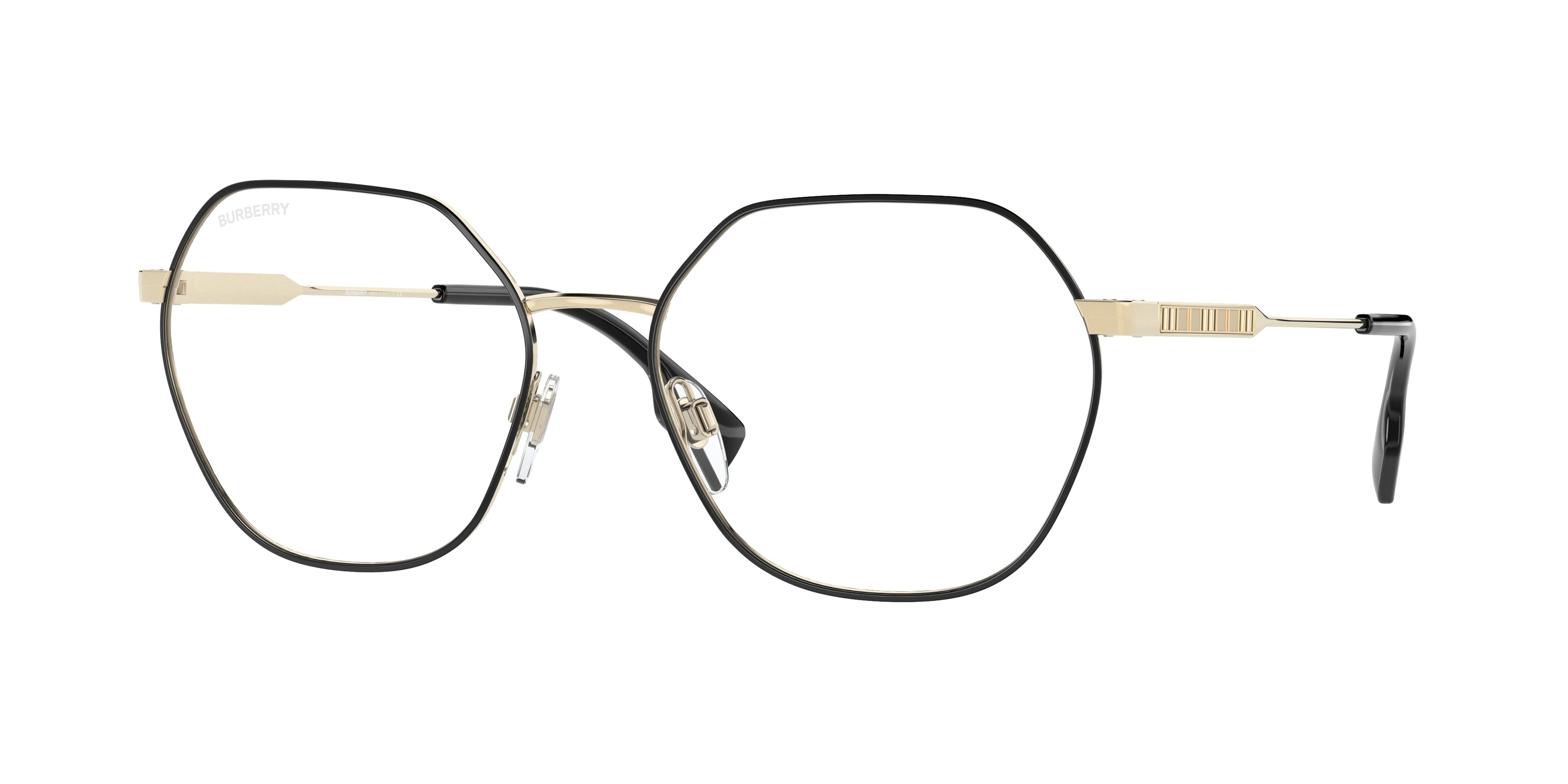Burberry ERIN BE1350 Irregular Eyeglasses  1326-Black 56-140-17 - Color Map Black