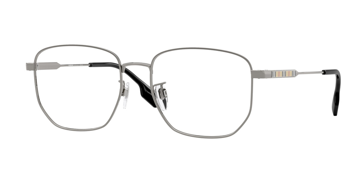 Burberry BE1352D Irregular Eyeglasses  1003-Gunmetal 56-145-18 - Color Map Grey