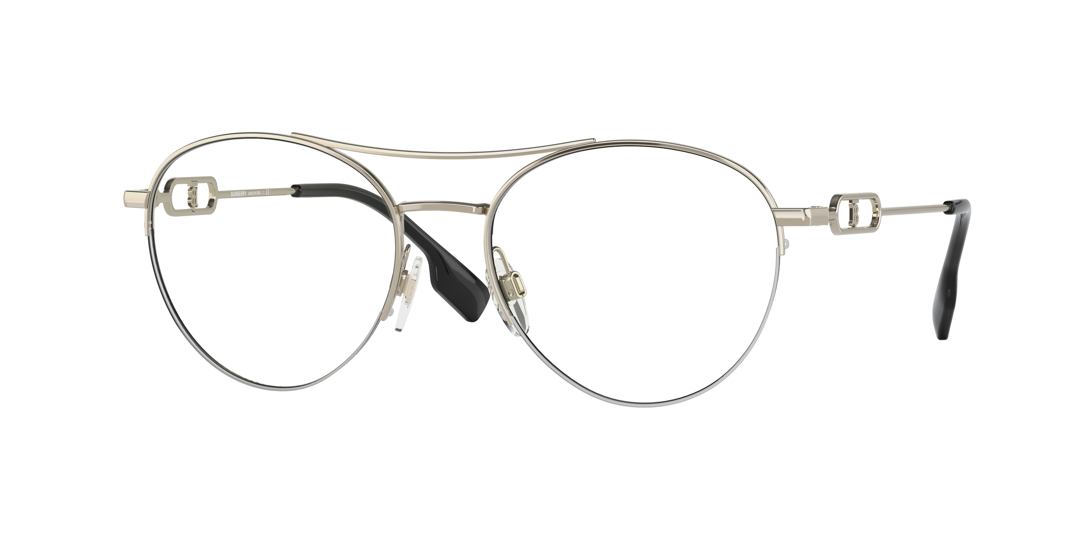 Burberry MARTHA BE1354 Phantos Eyeglasses  1109-Light Gold 51-140-18 - Color Map Gold