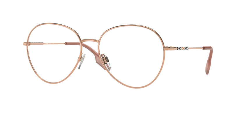 Burberry FELICITY BE1366 Pilot Eyeglasses  1337-Rose Gold 56-140-16 - Color Map Gold