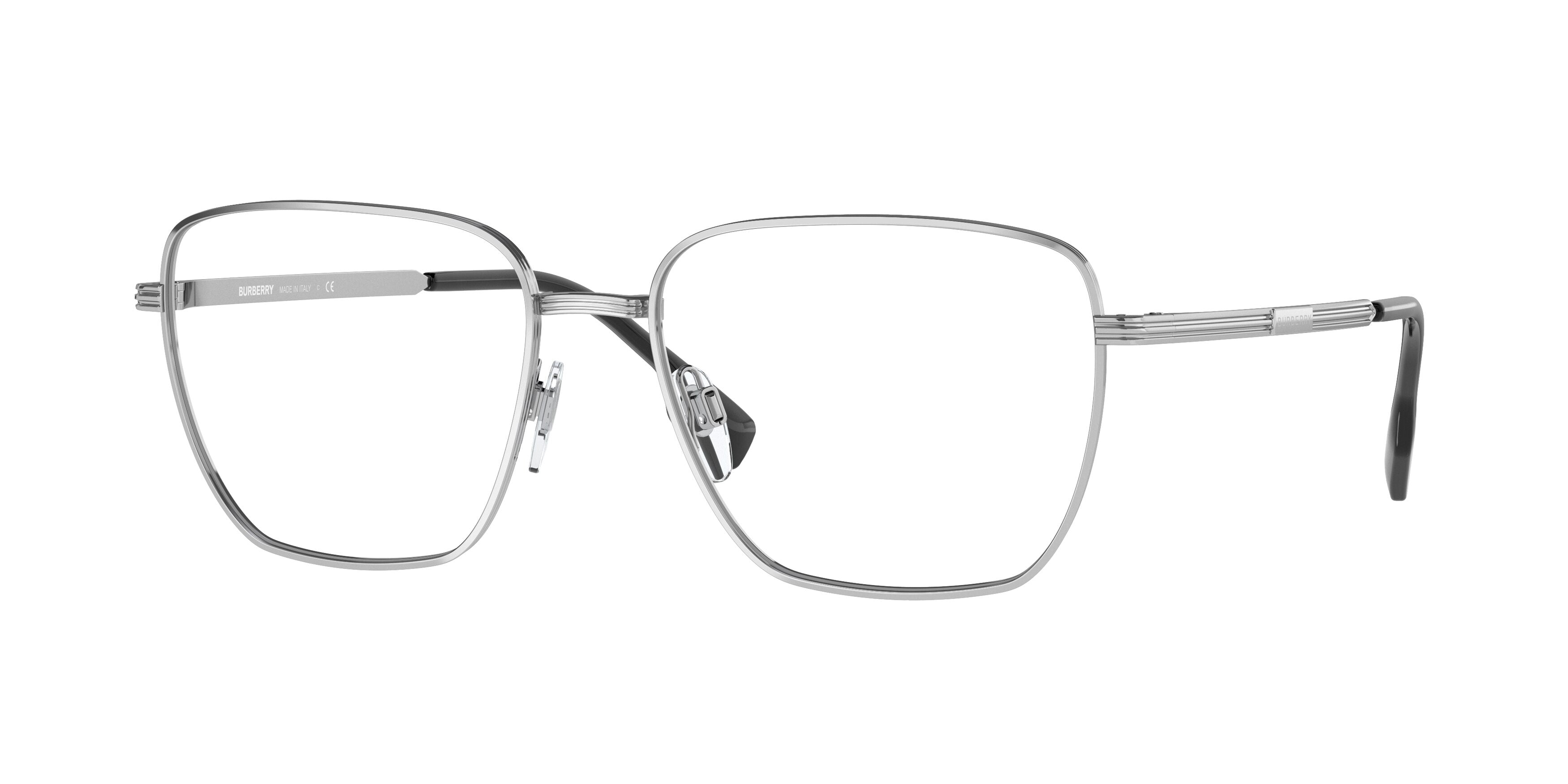 Burberry BOOTH BE1368 Square Eyeglasses  1005-Silver 56-145-17 - Color Map Silver