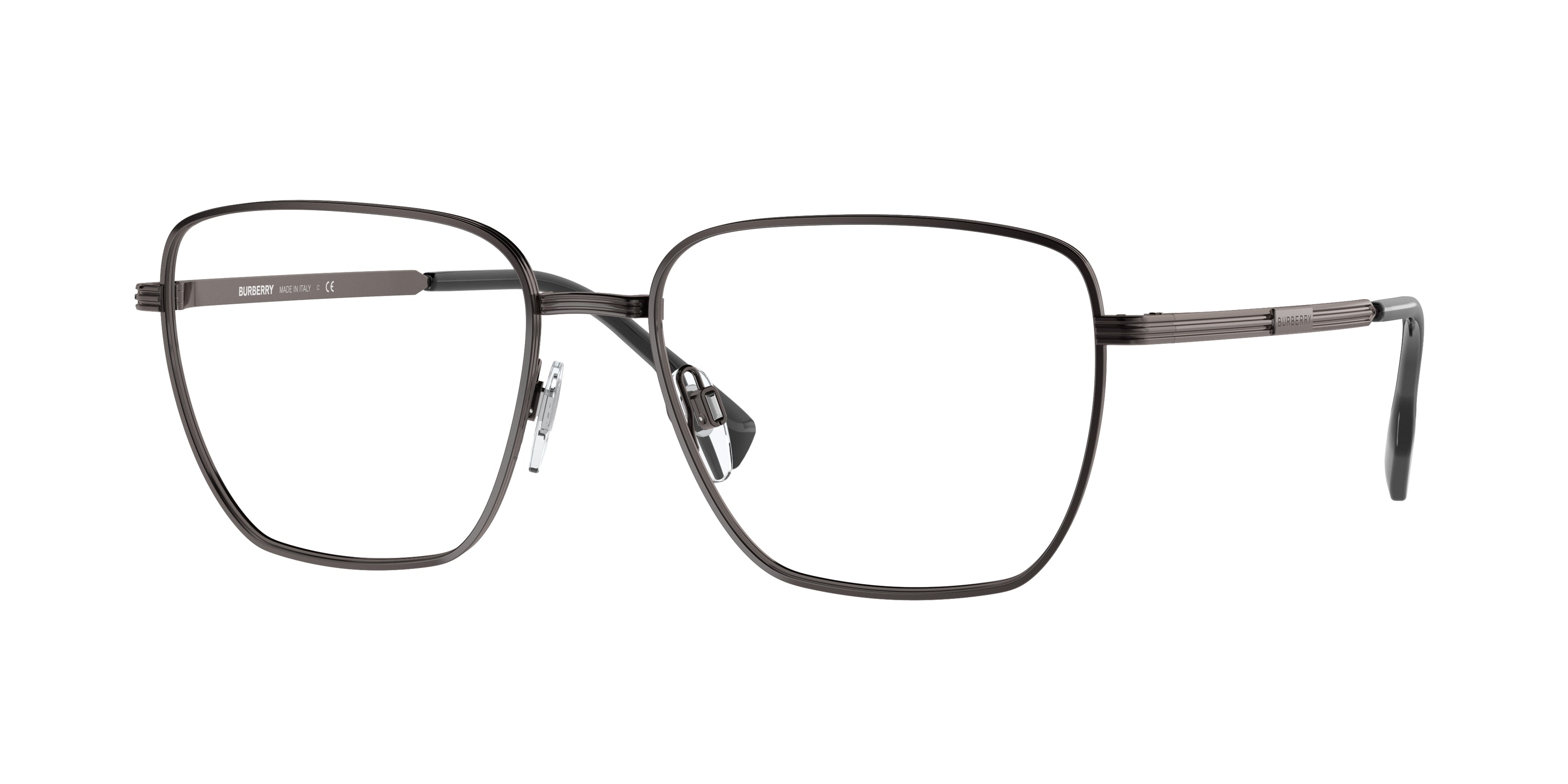 Burberry BOOTH BE1368 Square Eyeglasses  1144-Ruthenium 56-145-17 - Color Map Grey