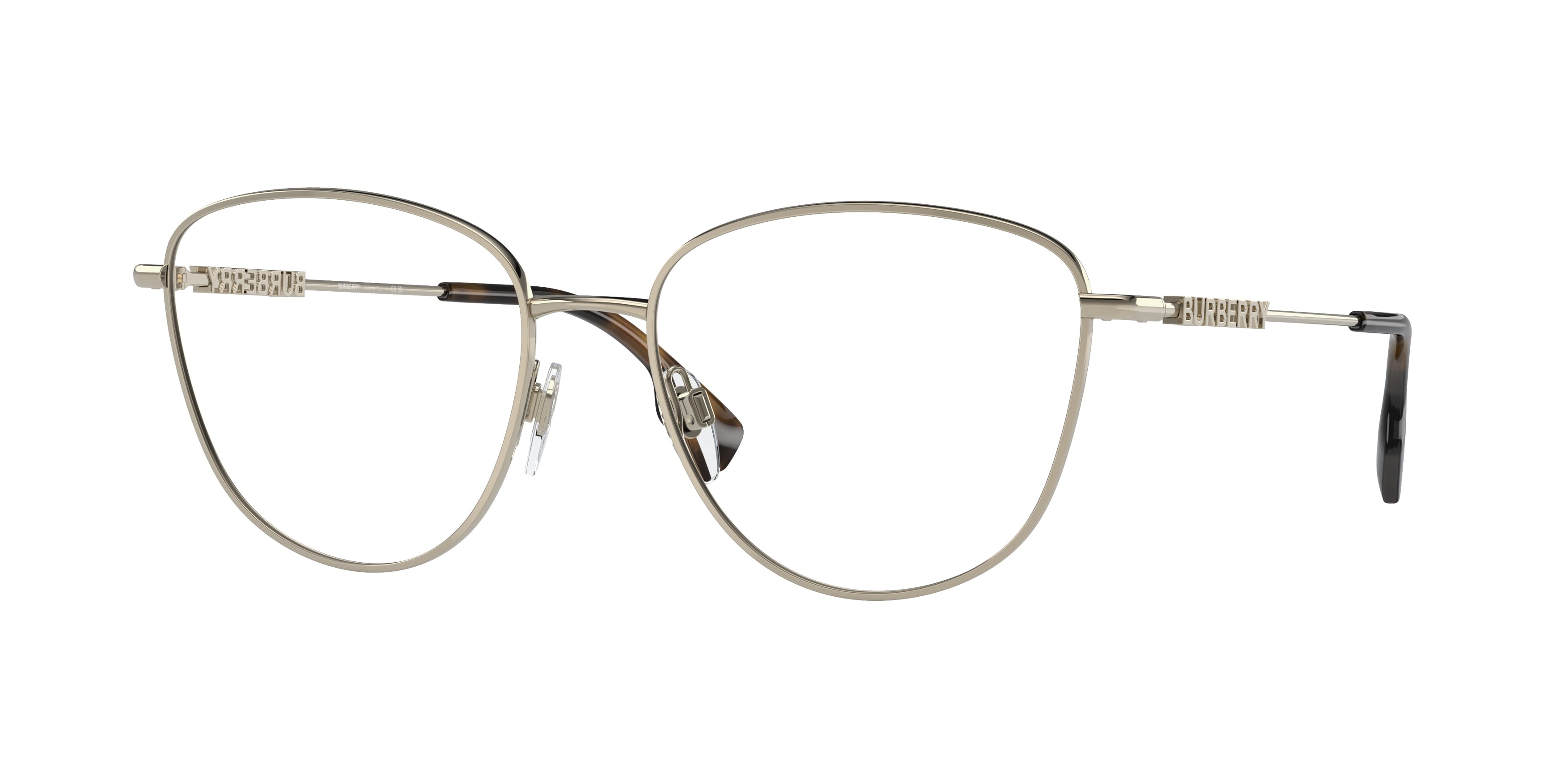 Burberry VIRGINIA BE1376 Phantos Eyeglasses  1340-Light Gold 55-140-17 - Color Map Gold