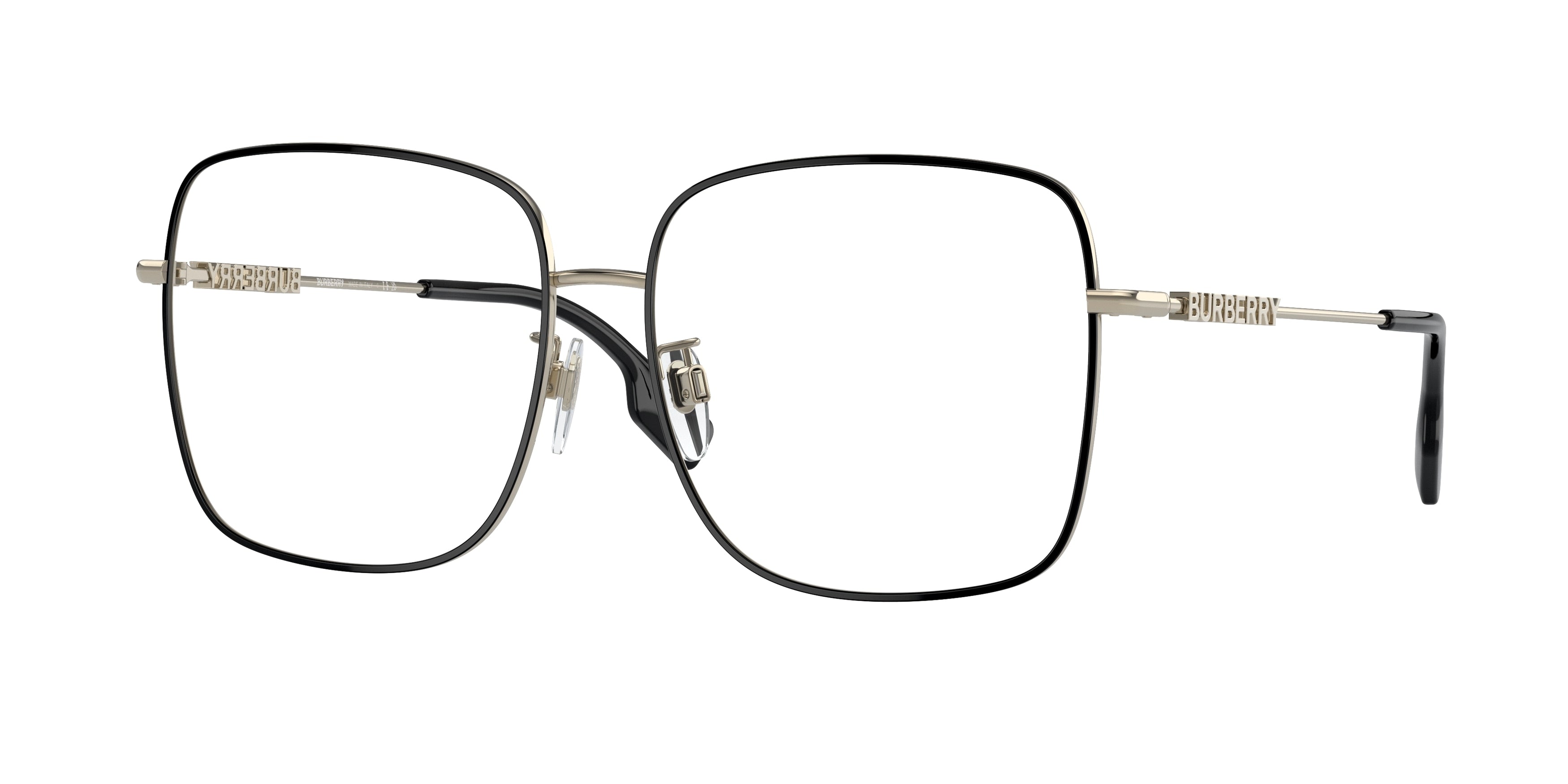 Burberry QUINCY BE1378D Square Eyeglasses  1326-Black 57-140-14 - Color Map Black