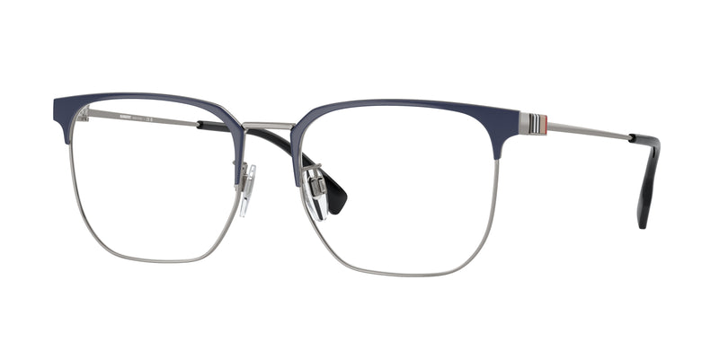 Burberry BE1383D Square Eyeglasses  1003-Gunmetal/Blue 55-145-18 - Color Map Grey