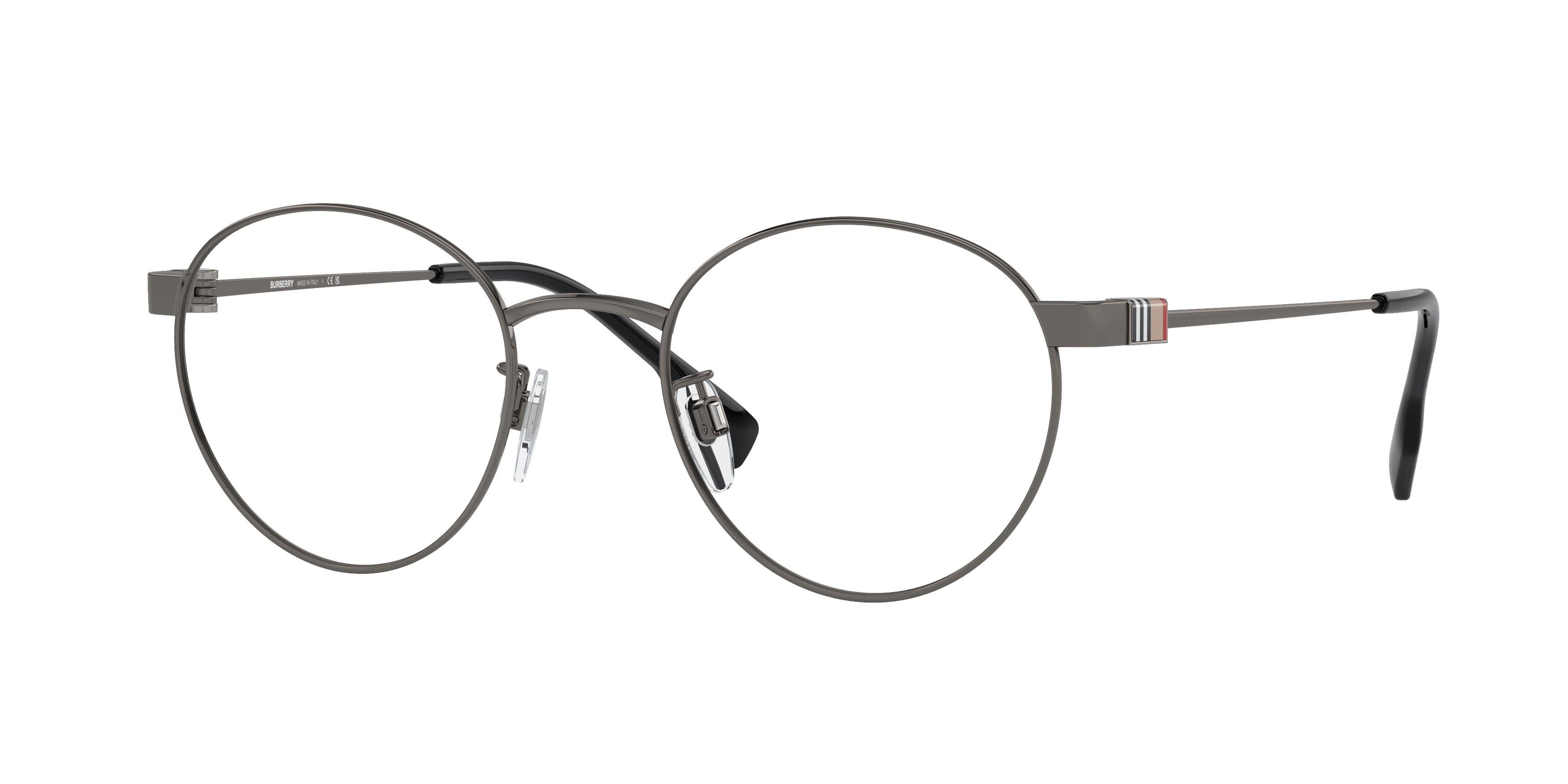 Burberry BE1384TD Round Eyeglasses  1003-Gunmetal 50-145-21 - Color Map Grey