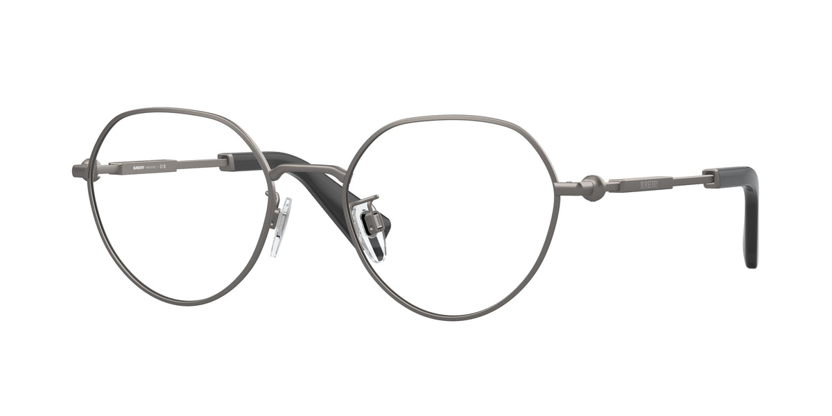 Burberry BE1388D Round Eyeglasses  1316-Dark Grey 51-145-19 - Color Map Grey