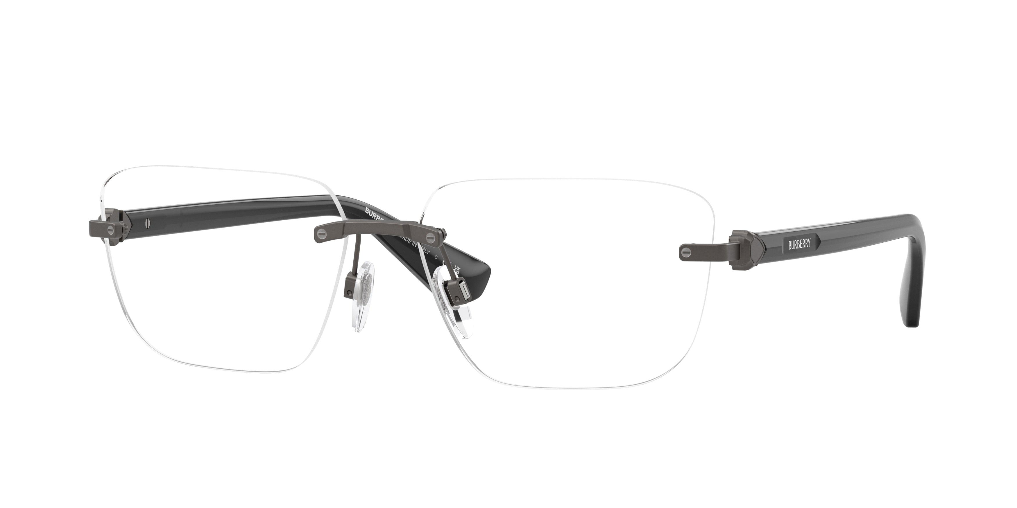 Burberry BE1392 Rectangle Eyeglasses  1316-Matte Grey 58-140-15 - Color Map Grey