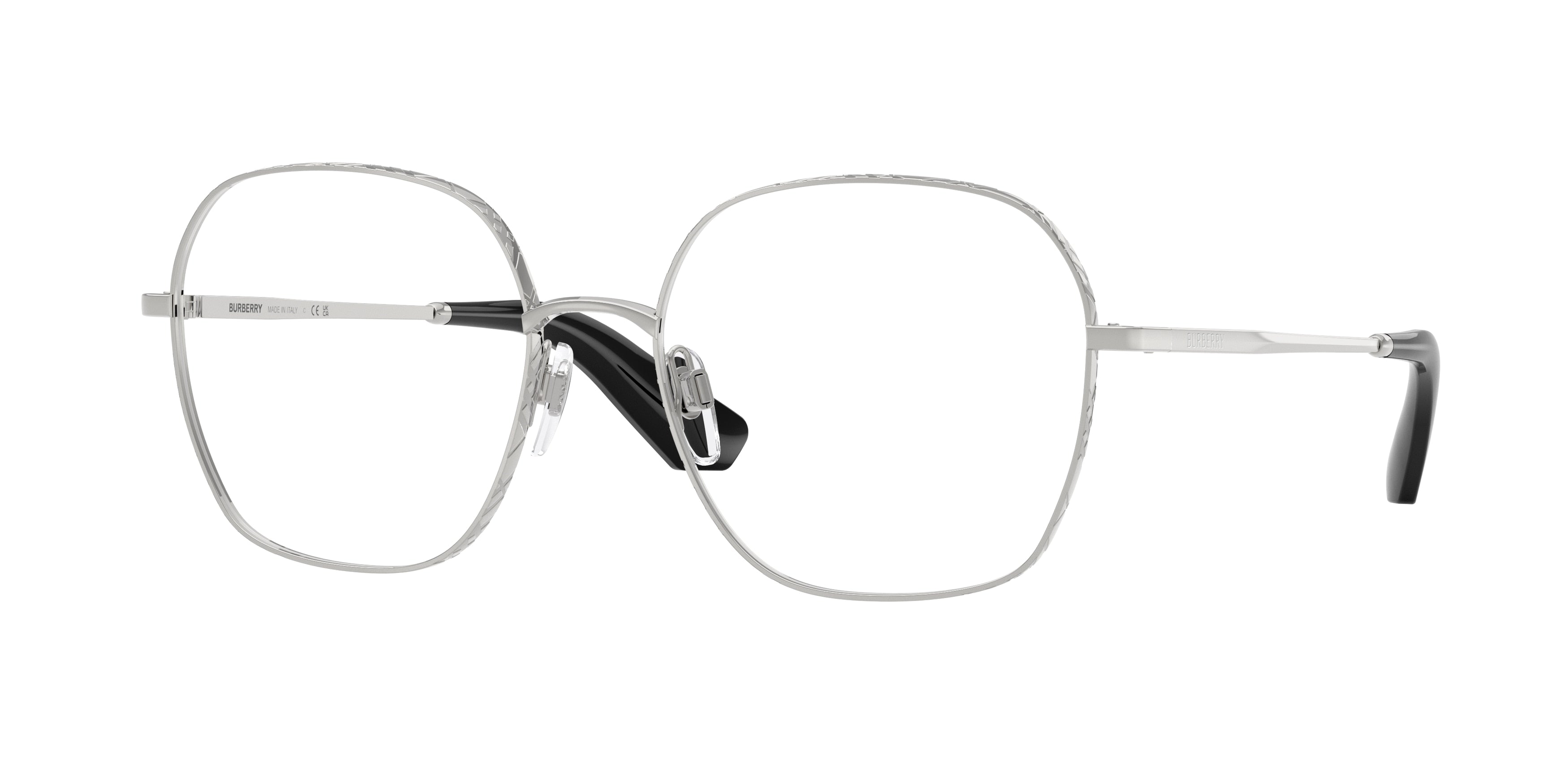 Burberry BE1399 Square Eyeglasses  1005-Silver 55-140-17 - Color Map Silver
