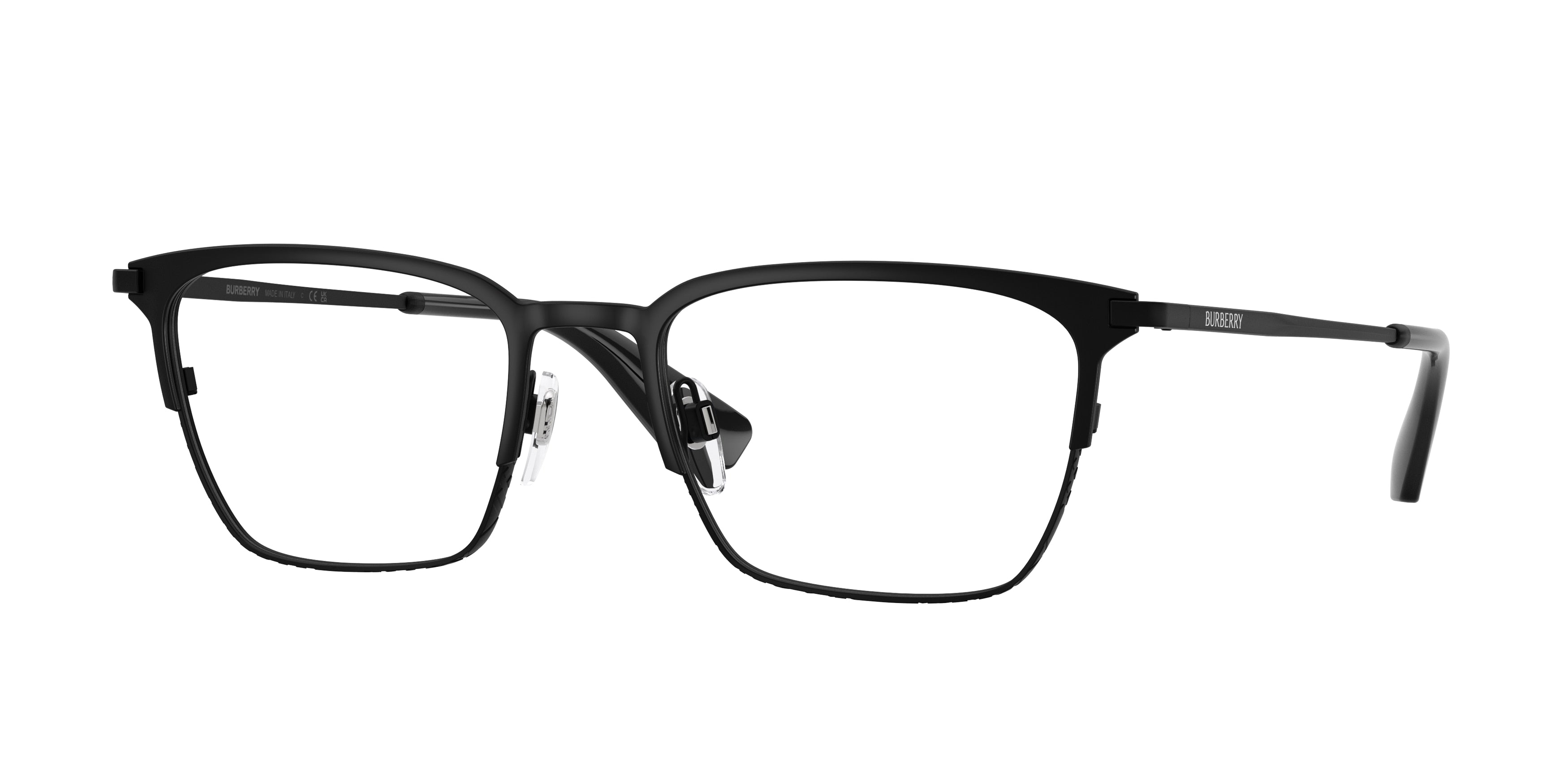 Burberry BE1401 Rectangle Eyeglasses  1007-Matte Black 54-145-19 - Color Map Black