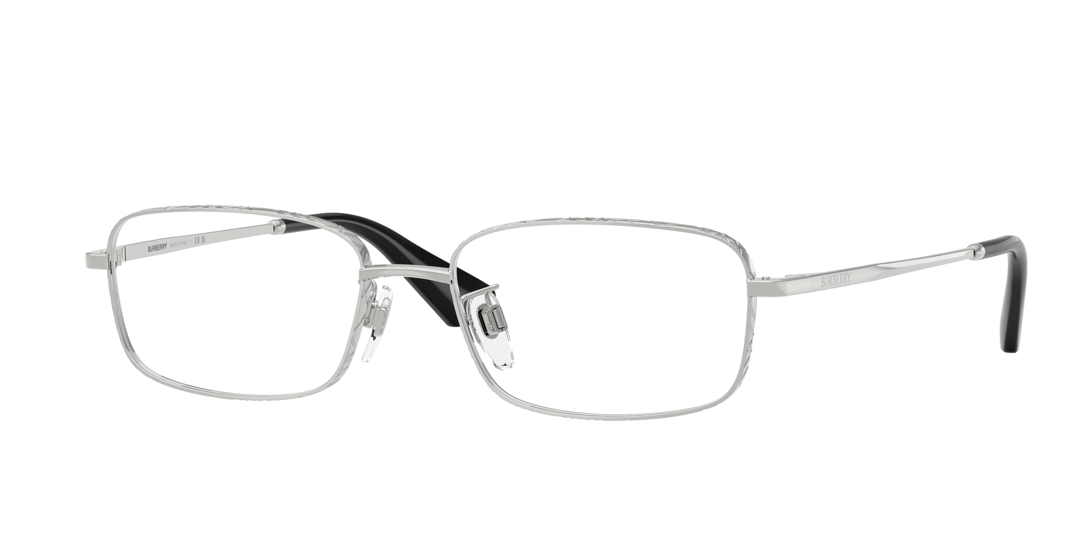 Burberry BE1402D Rectangle Eyeglasses  1005-Silver 55-145-17 - Color Map Silver