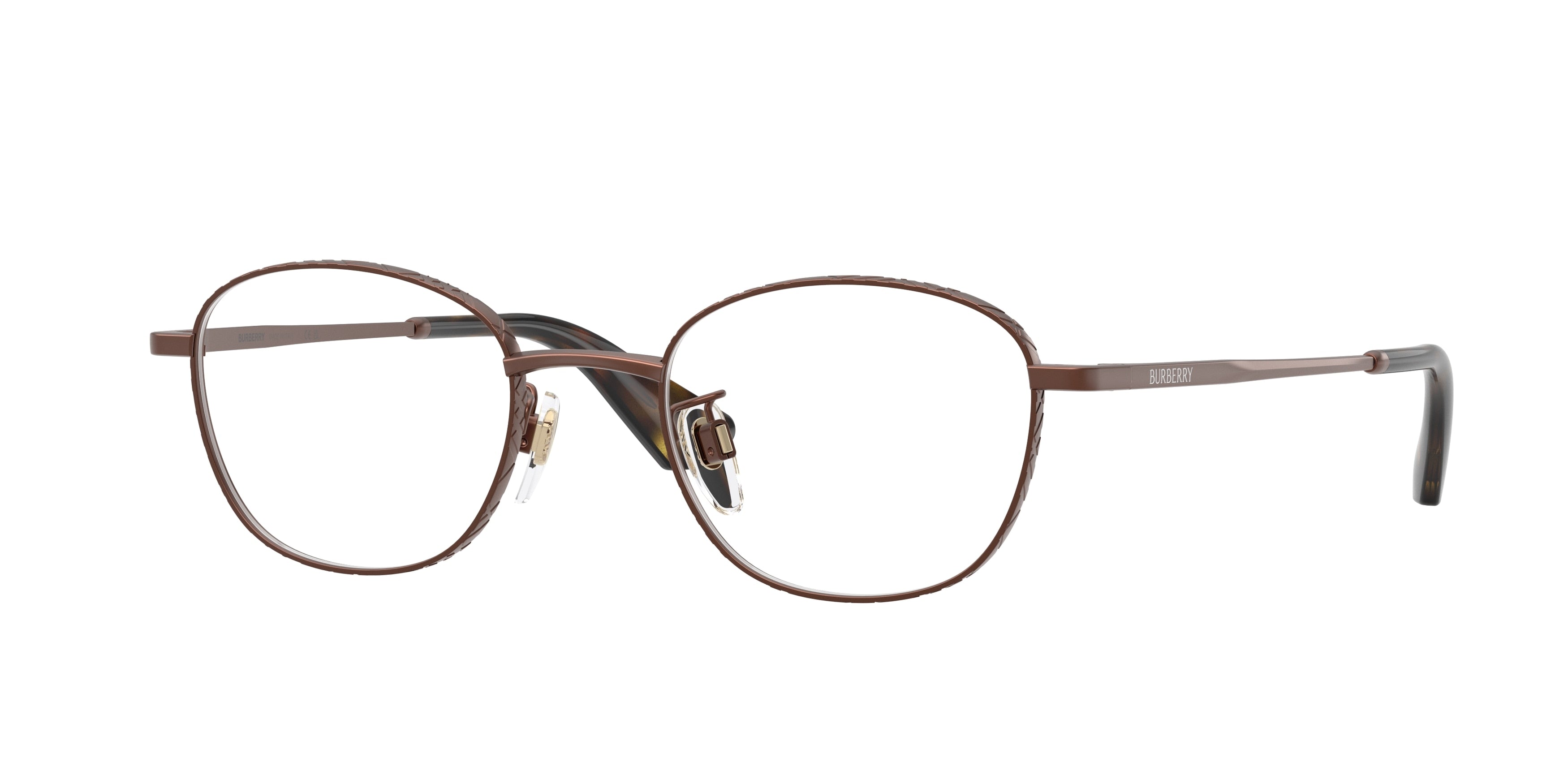 Burberry BE1403D Phantos Eyeglasses  1360-Matte Brown 48-145-20 - Color Map Brown