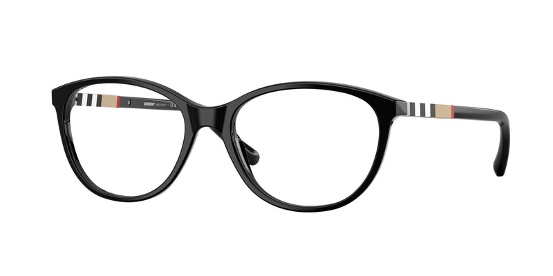 Burberry BE2205 Square Eyeglasses  3001-Black 52-145-17 - Color Map Black