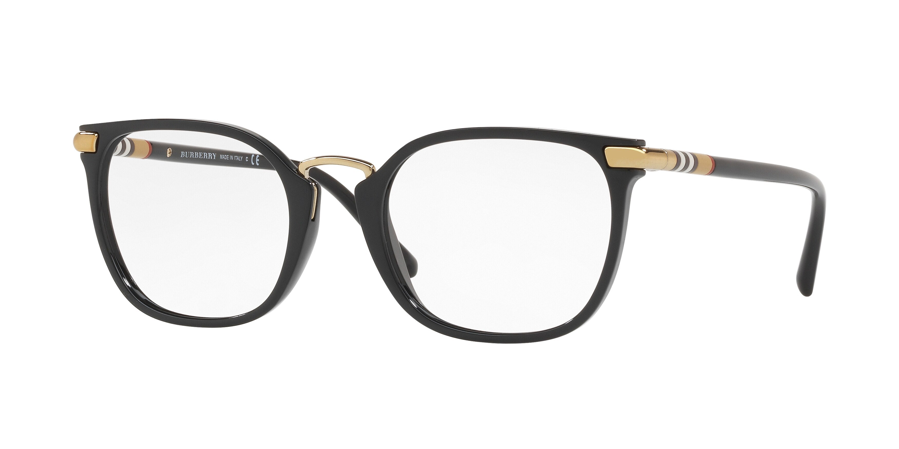Burberry BE2269 Square Eyeglasses  3001-Matte Black 52-140-21 - Color Map Black