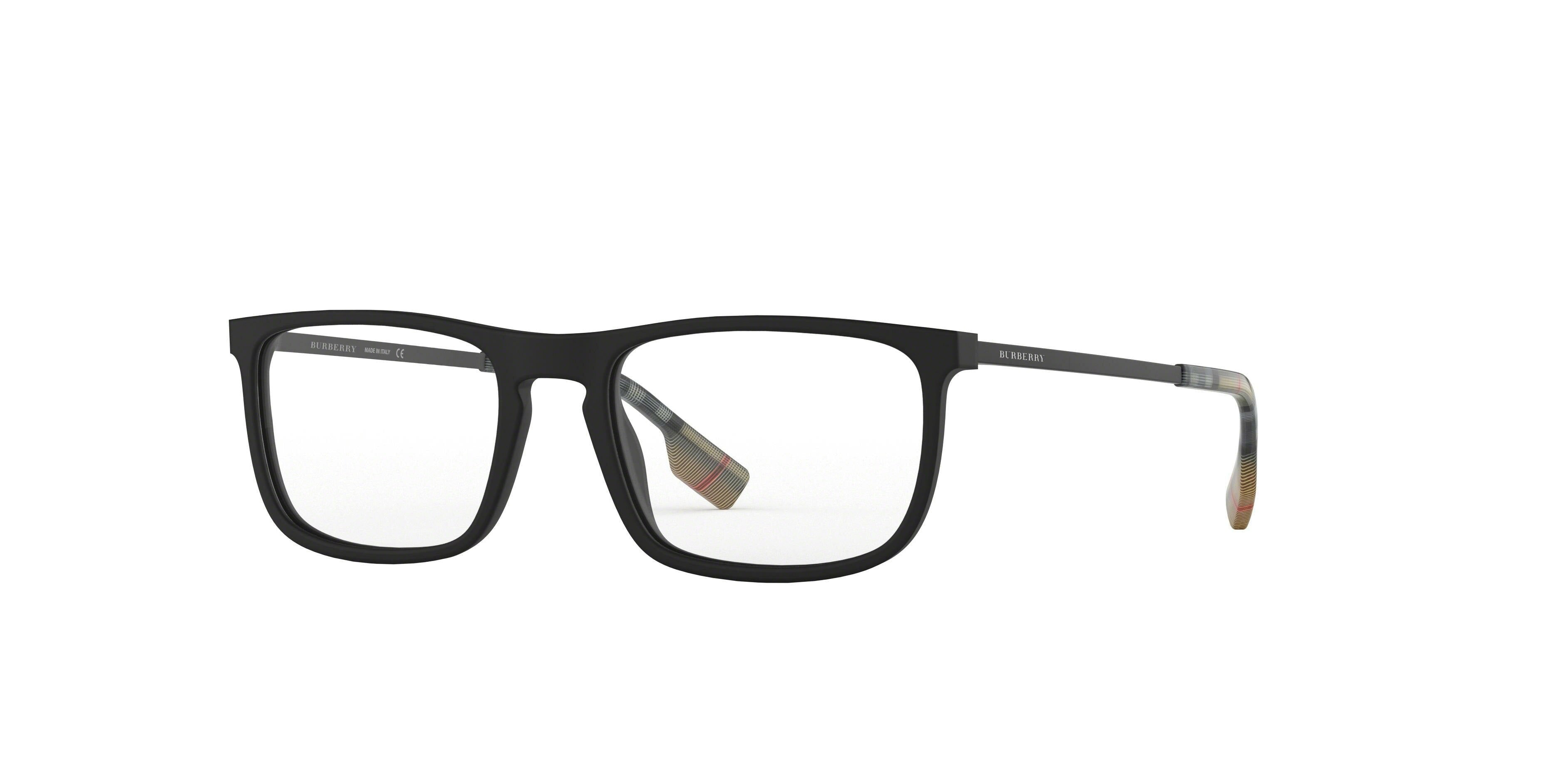 Burberry BE2288 Rectangle Eyeglasses  3464-Matte Black 57-145-19 - Color Map Black