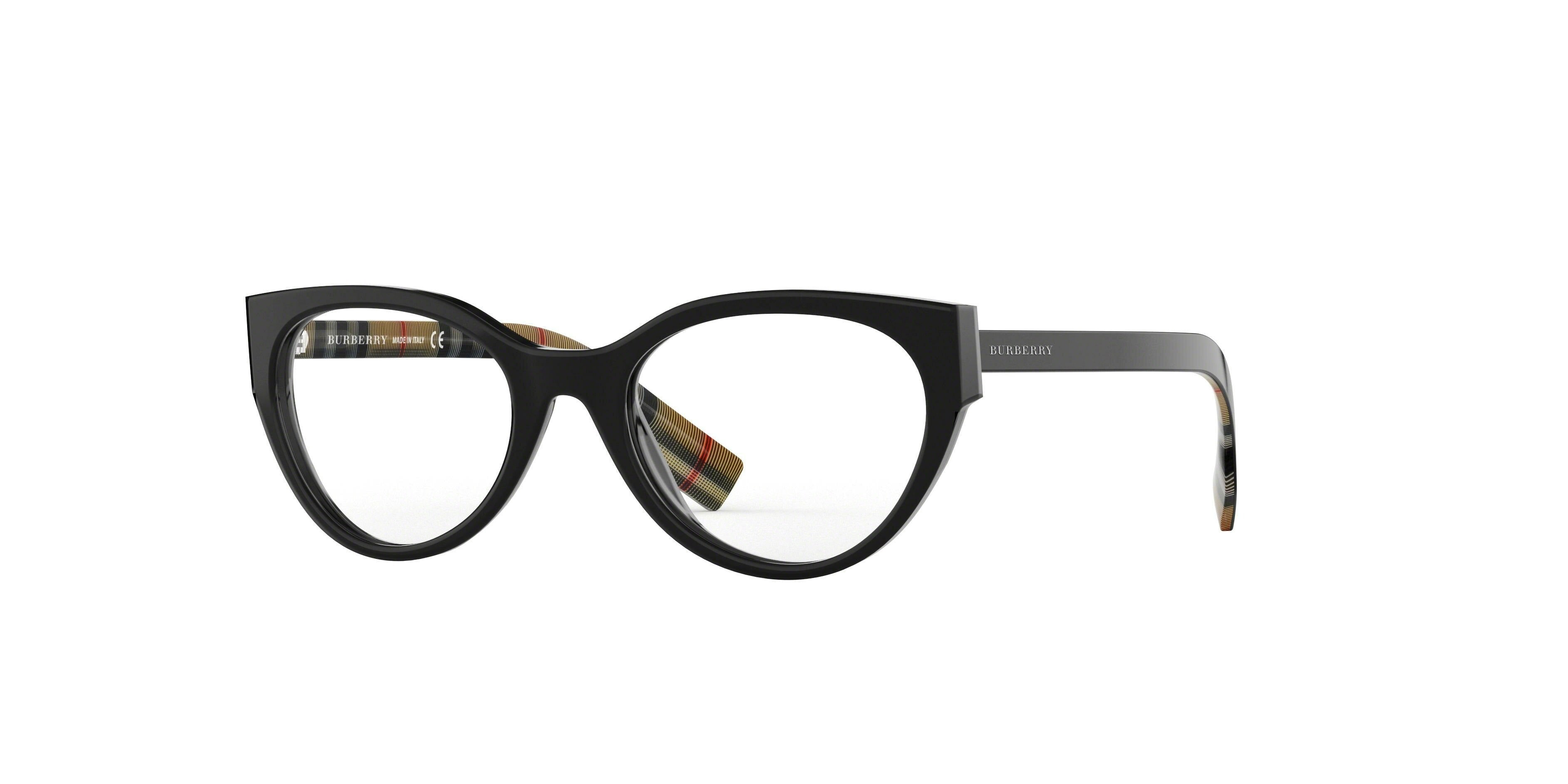 Burberry BE2289 Square Eyeglasses  3773-Black 53-140-20 - Color Map Black