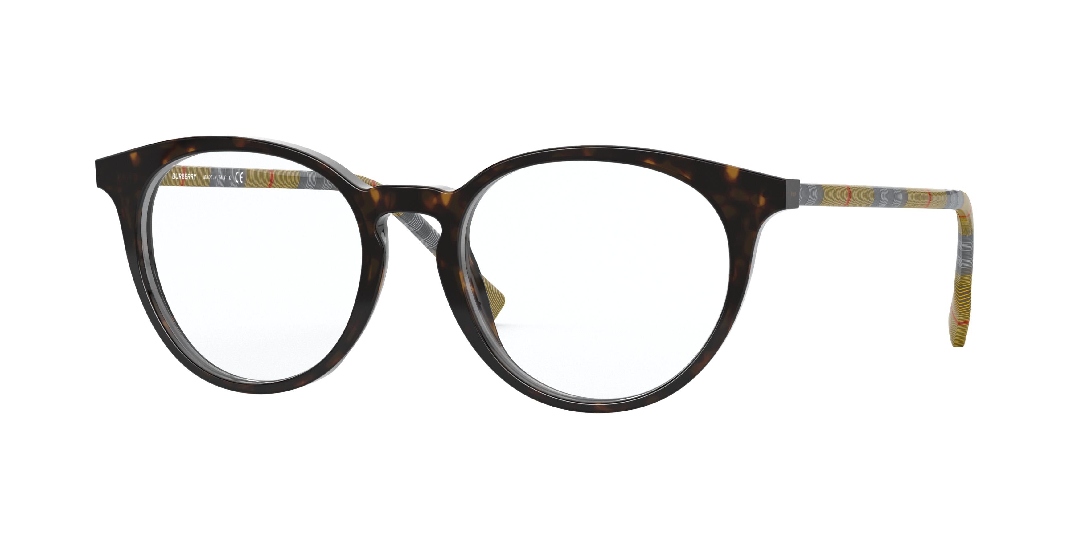 Burberry CHALCOT BE2318F Phantos Eyeglasses  3854-Dark Havana 51-140-18 - Color Map Brown
