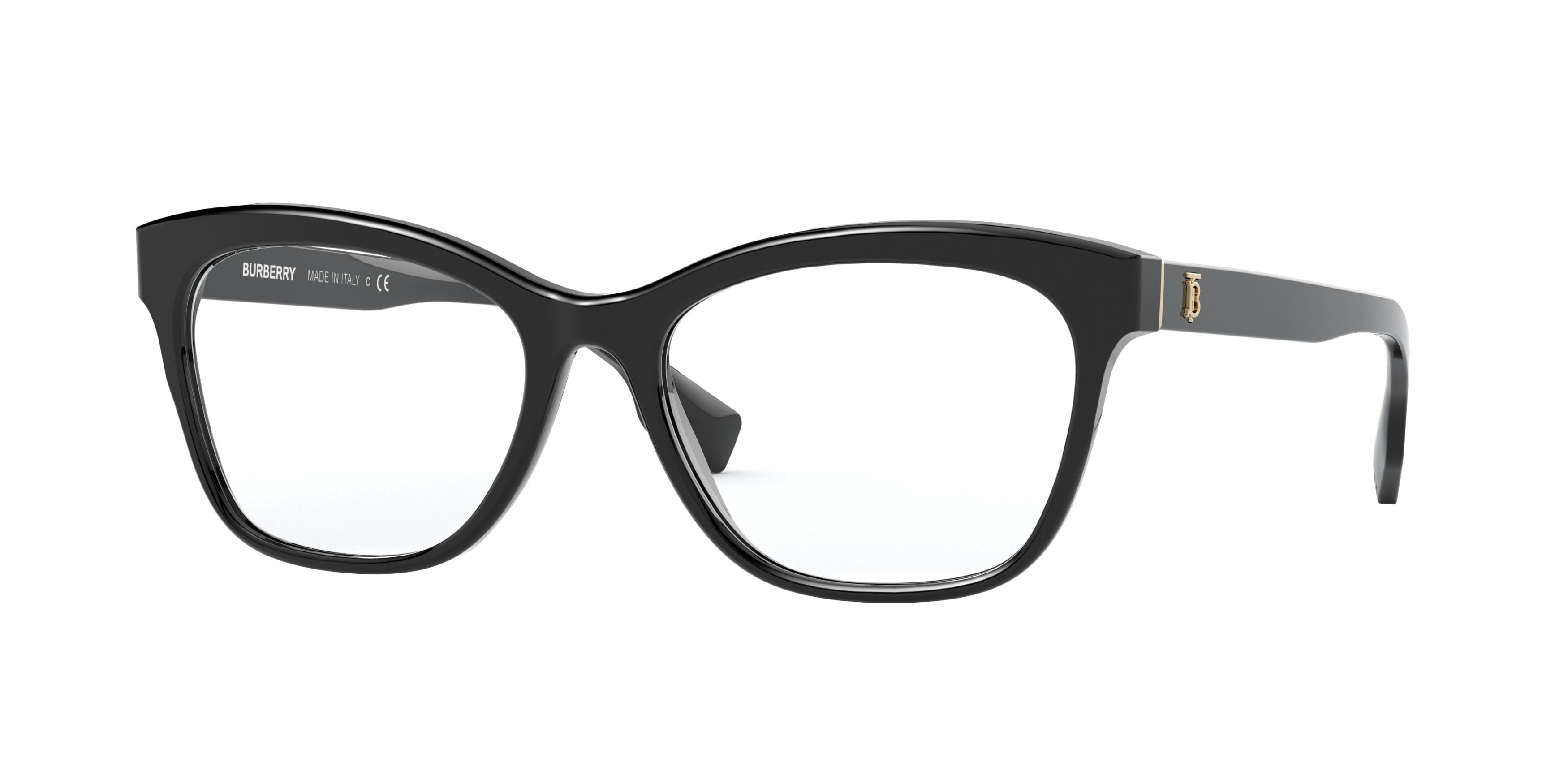 Burberry MILDRED BE2323 Square Eyeglasses  3001-Black 54-140-17 - Color Map Black
