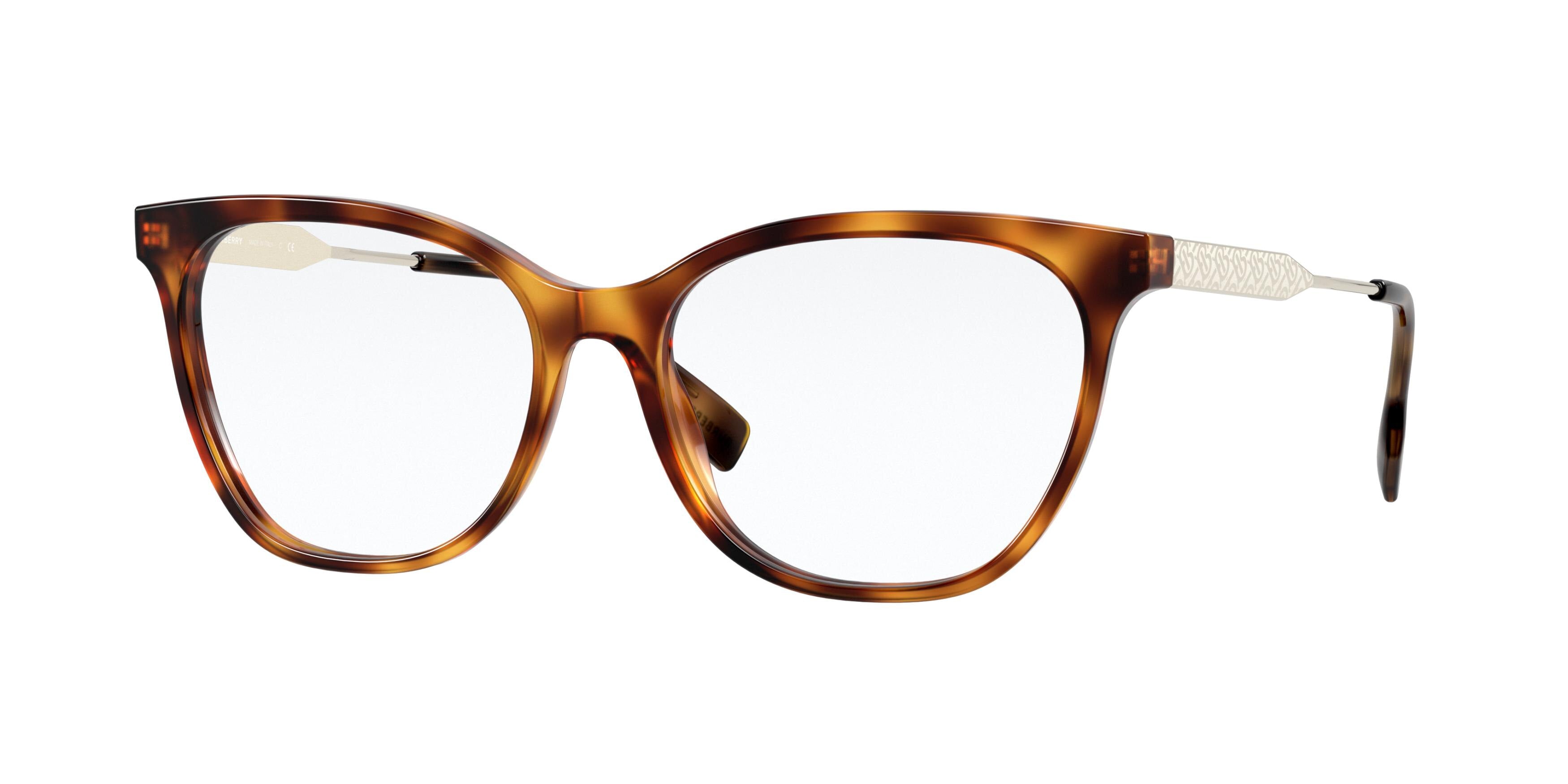 Burberry CHARLOTTE BE2333 Cat Eye Eyeglasses  3316-Light Havana 53-140-16 - Color Map Tortoise