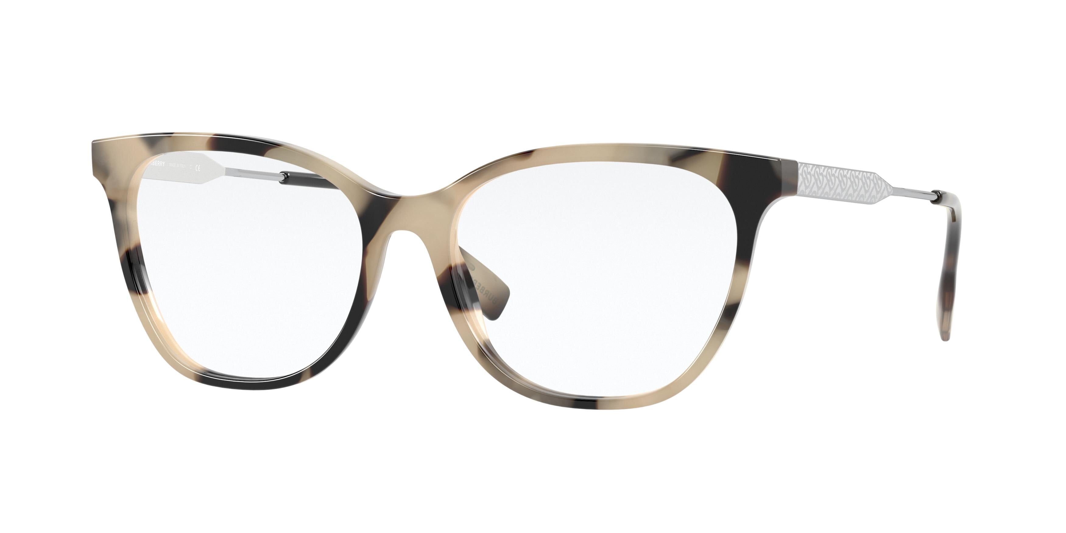 Burberry CHARLOTTE BE2333 Cat Eye Eyeglasses  3501-Spotted Horn 55-140-16 - Color Map Brown