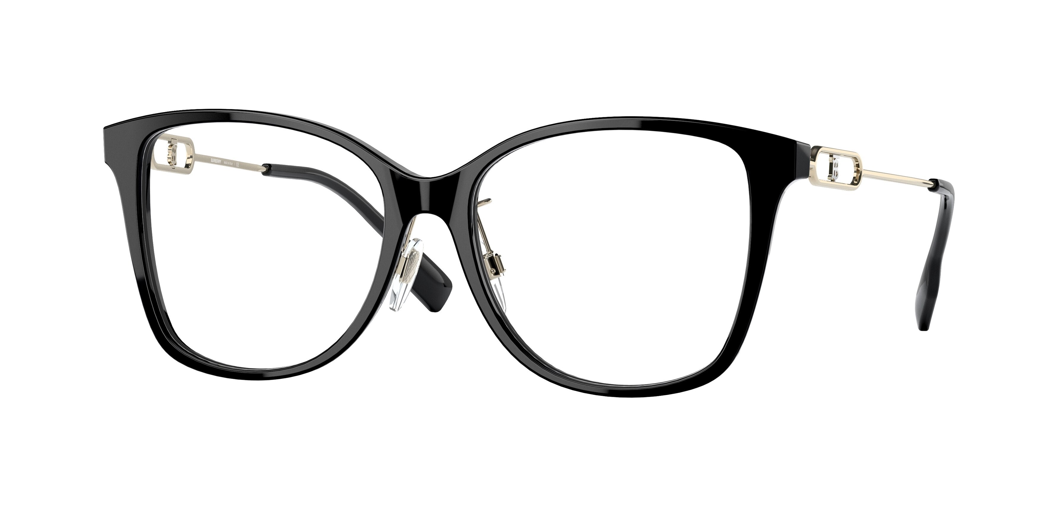 Burberry CAROL BE2336F Square Eyeglasses  3001-Black 54-140-16 - Color Map Black