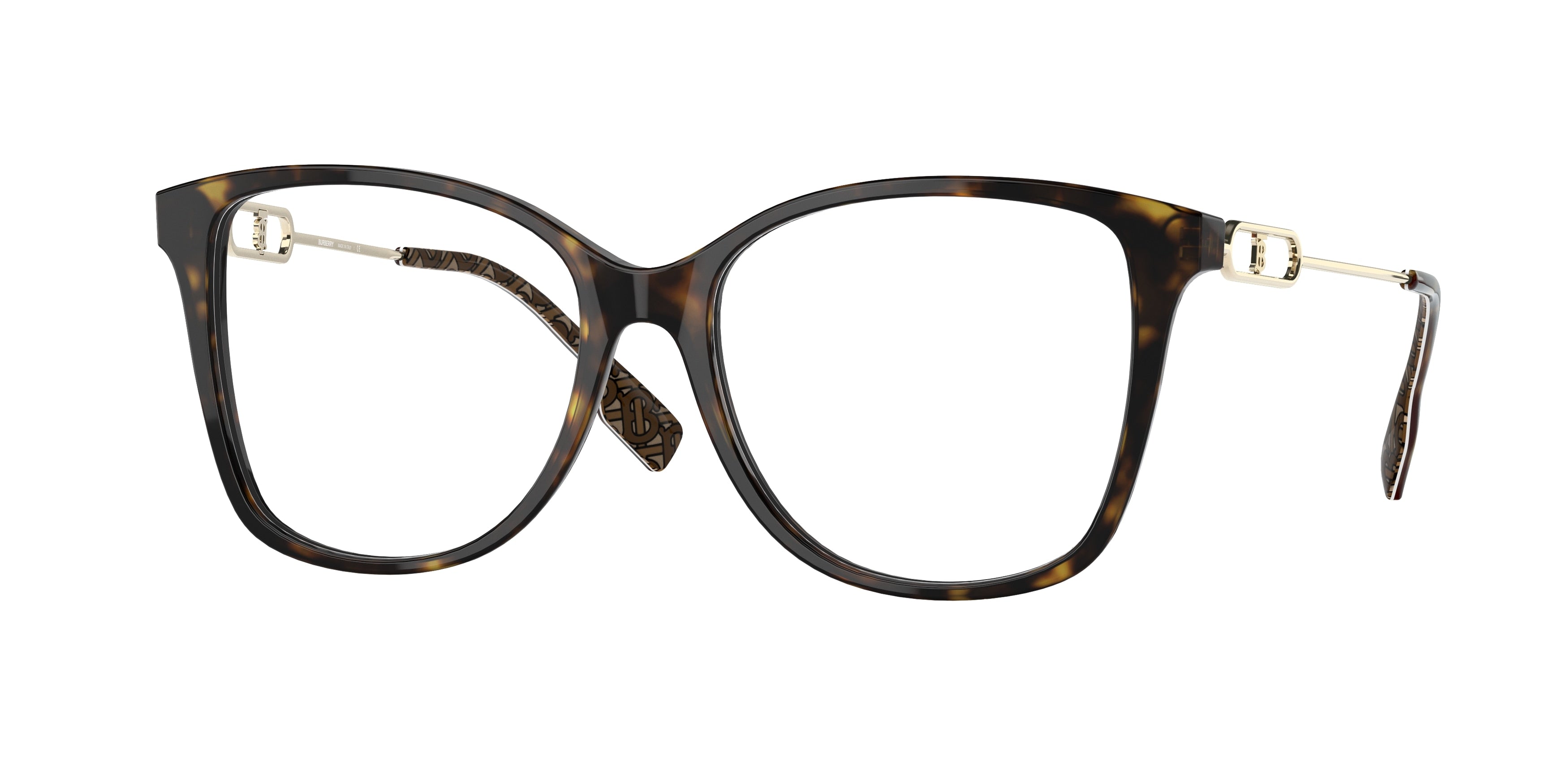 Burberry CAROL BE2336 Square Eyeglasses  3002-Dark Havana 54-140-16 - Color Map Brown